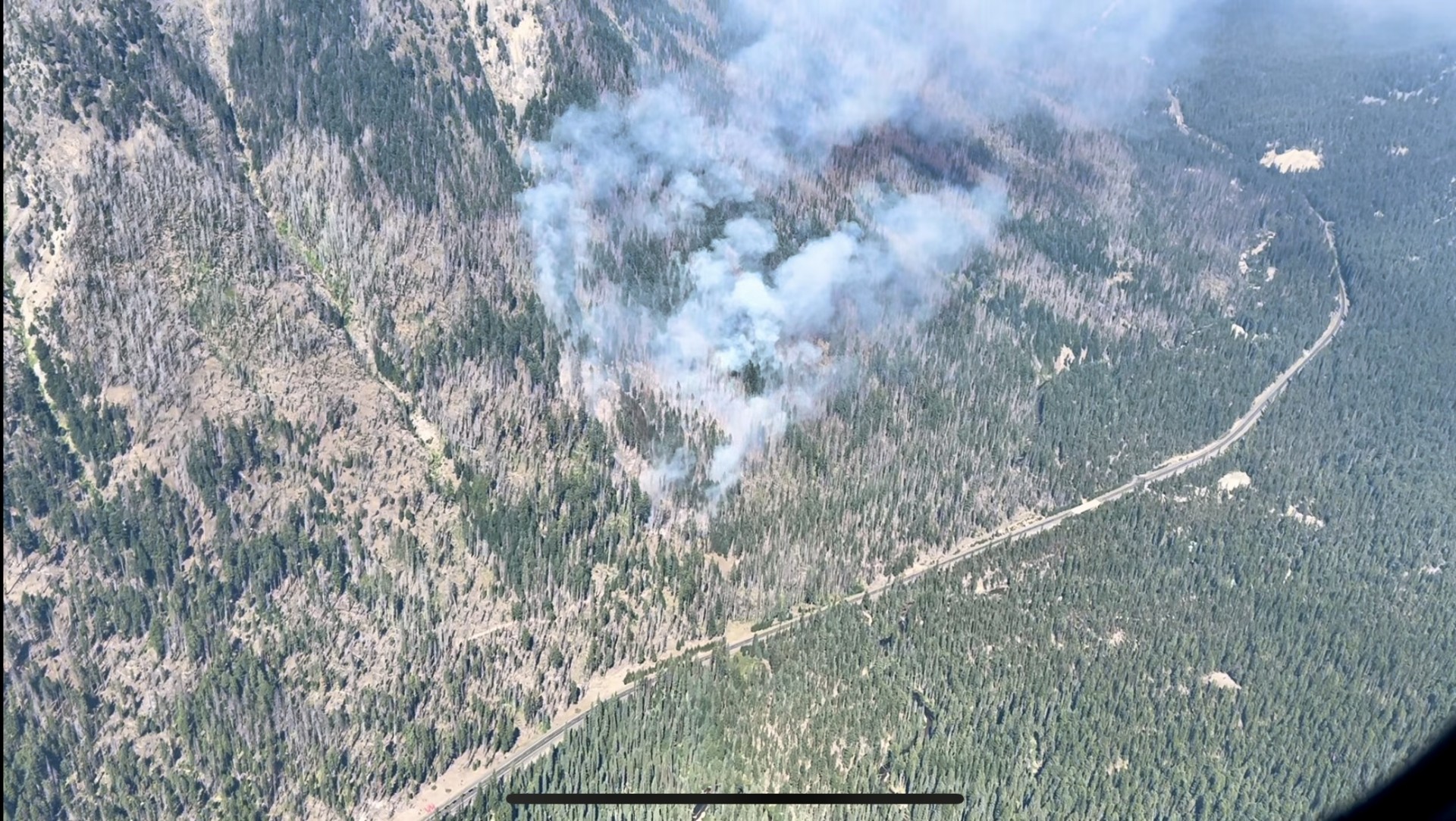 

						Lodgepole Fire burns near Highway 410
			