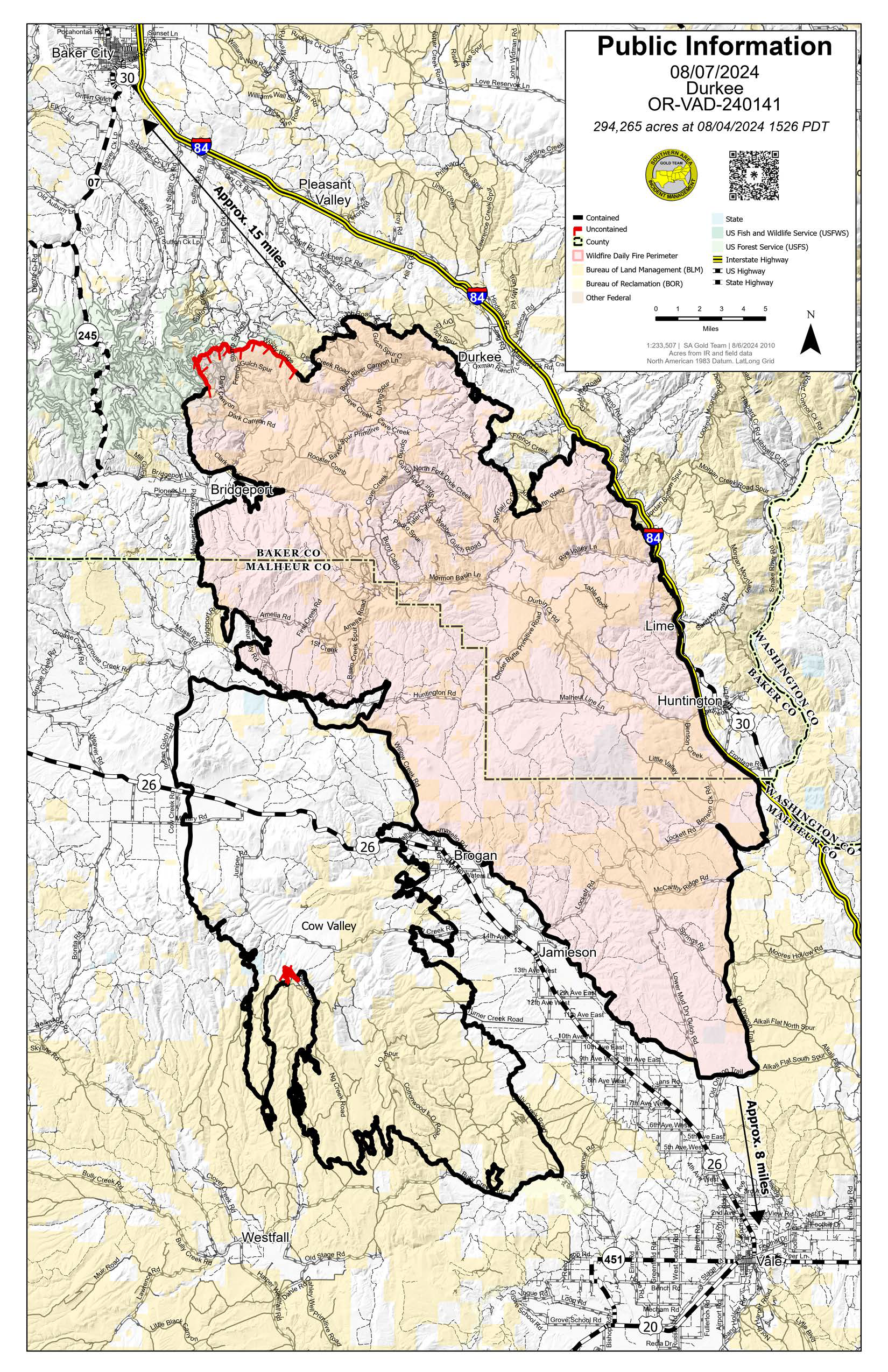 

						Durkee Fire map for August 7, 2024
			