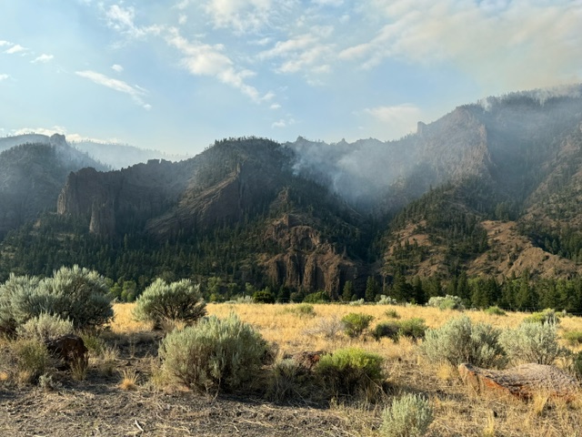 

						View of Clearwater Fire from  Highway 14/16/20
			