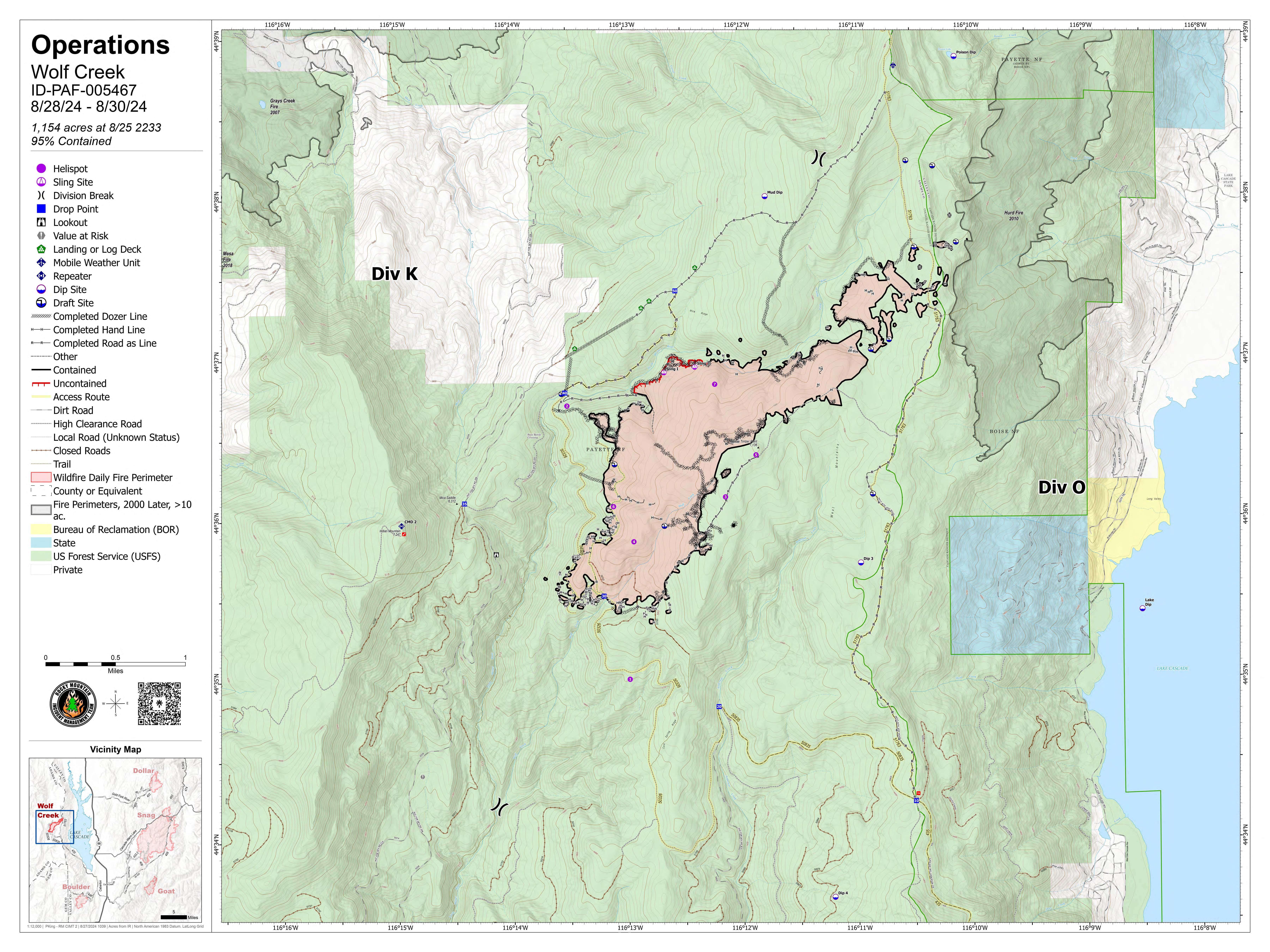 

						Wolf Creek Fire as of August 28
			