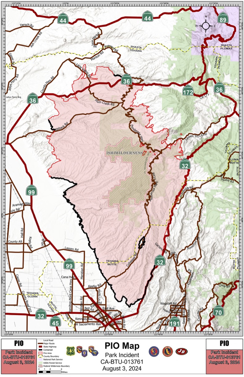 Park Fire-Public Information Map