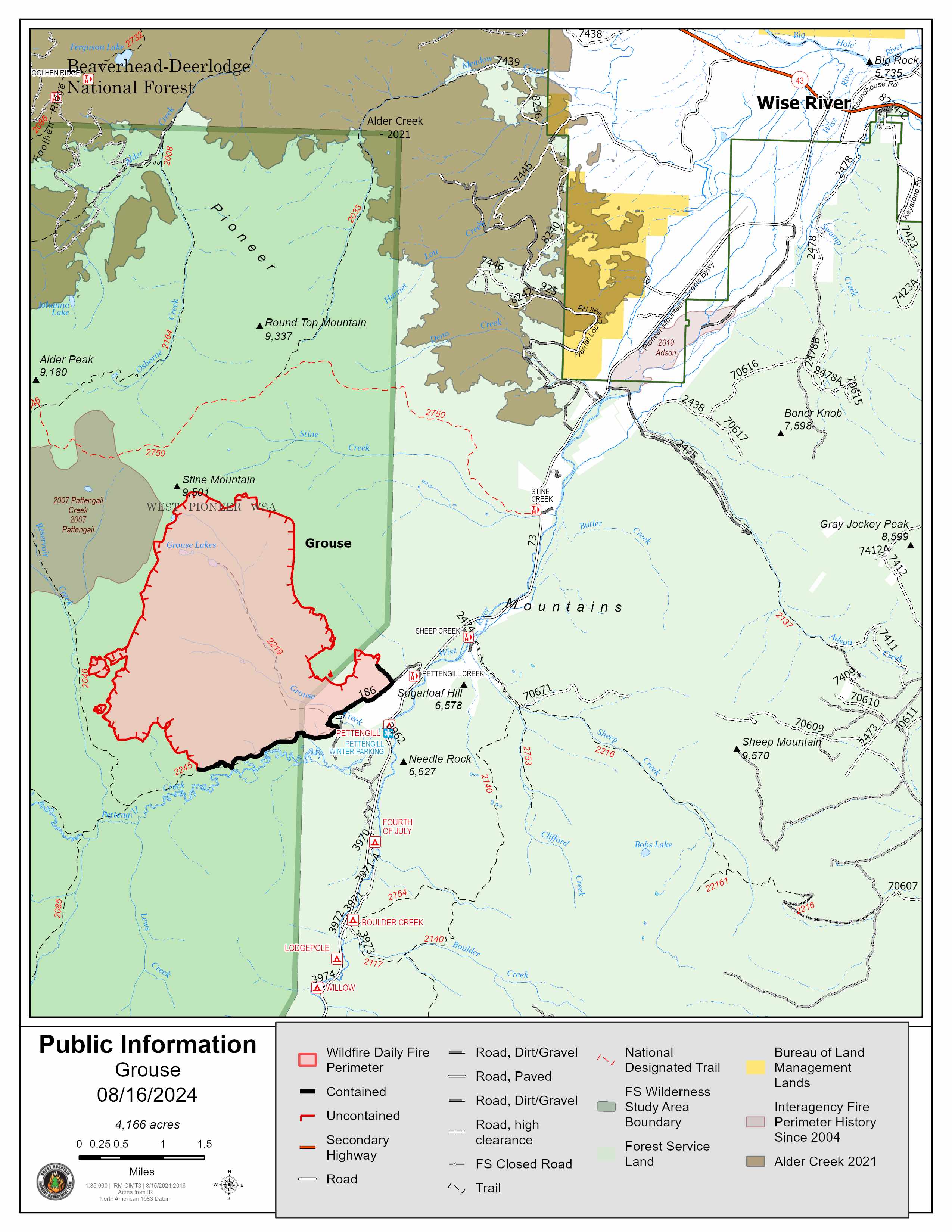 Grouse Fire Map 08-16-2024