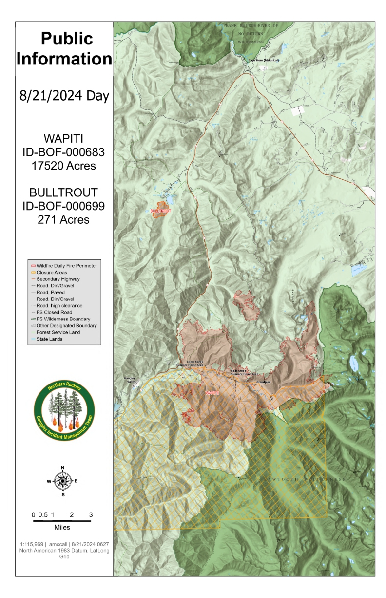 




Bull Trout Fire Wednesday August 21, 2024


