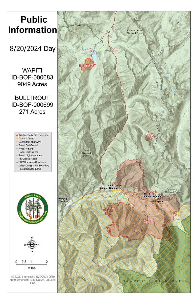 




Bull Trout Fire Map Tuesday August 20, 2024


