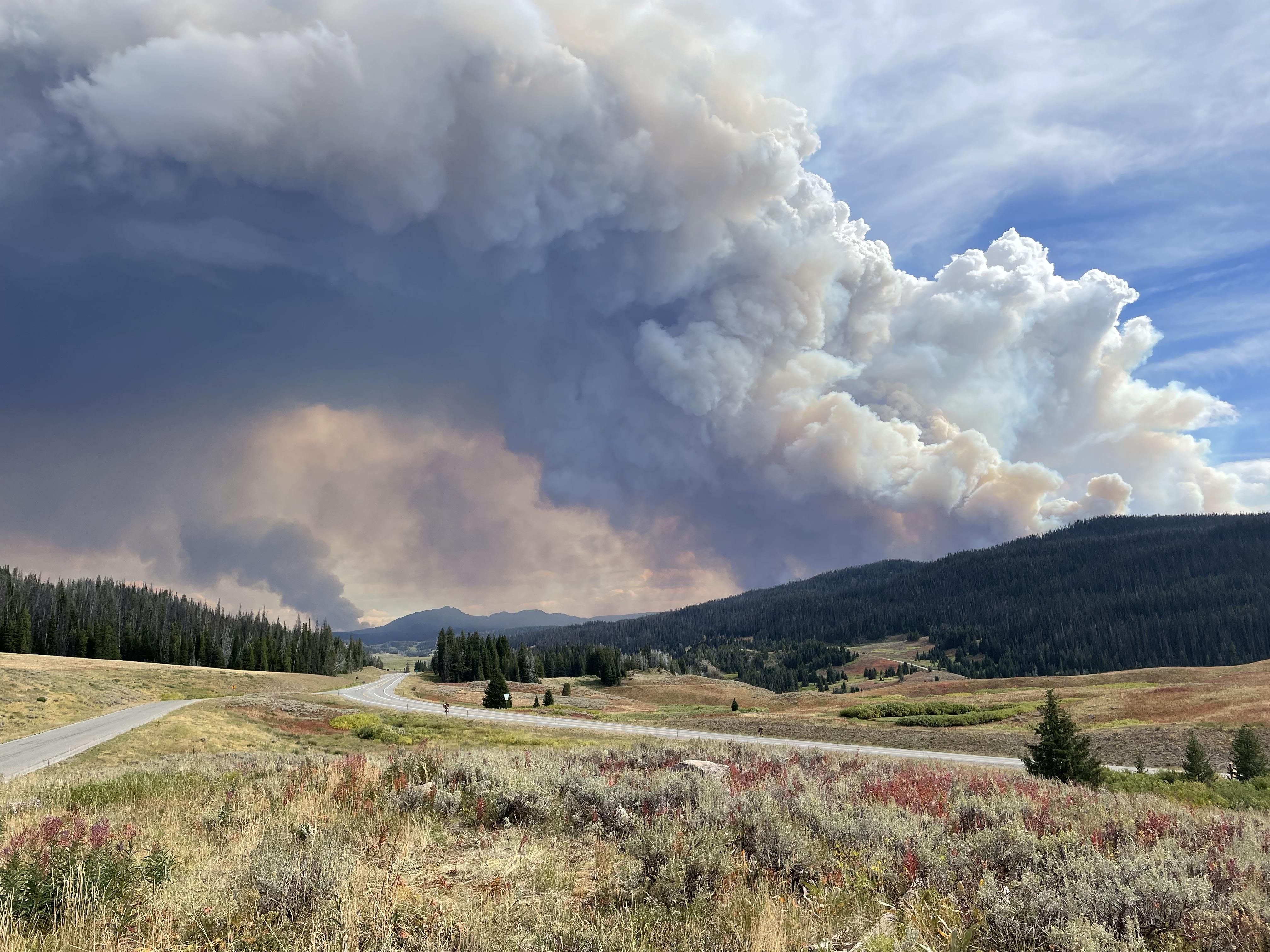 

						Fish Creek Fire smoke column
			