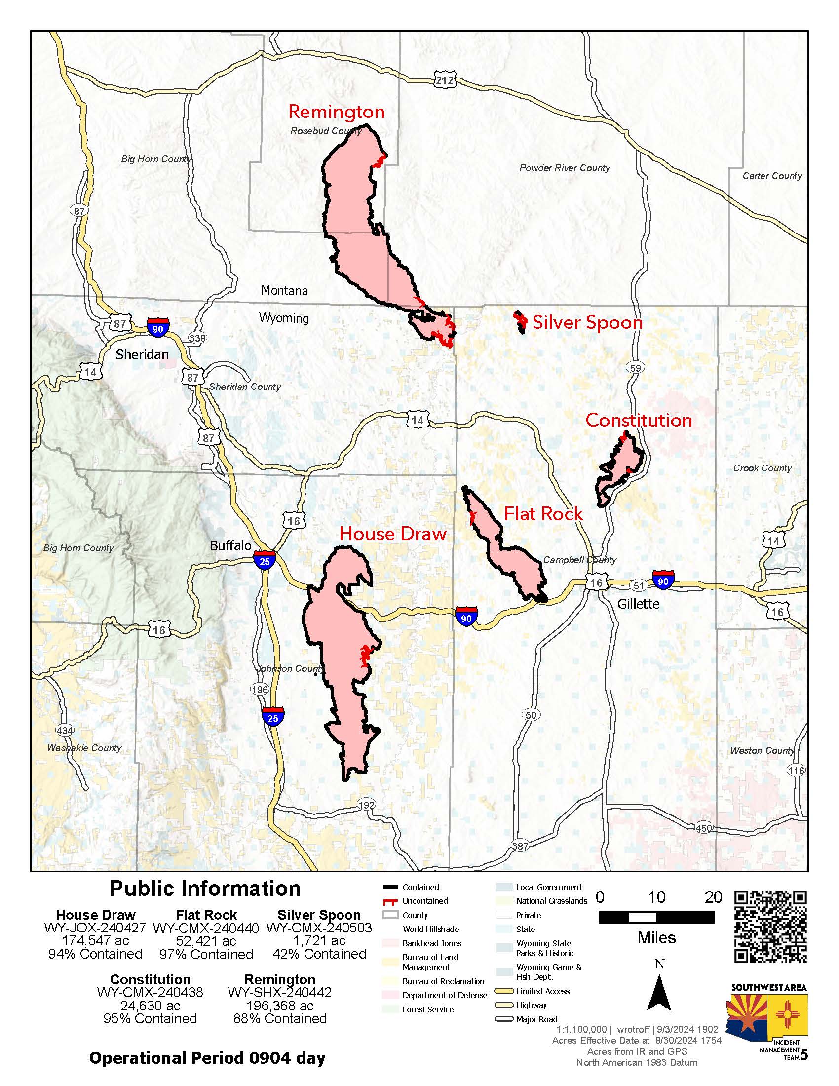 




Public Information Map for House Draw Fire for September 4, 2024 (includes House Draw, Flat Rock, Constitution, Remington and Silver Spoon fires)


