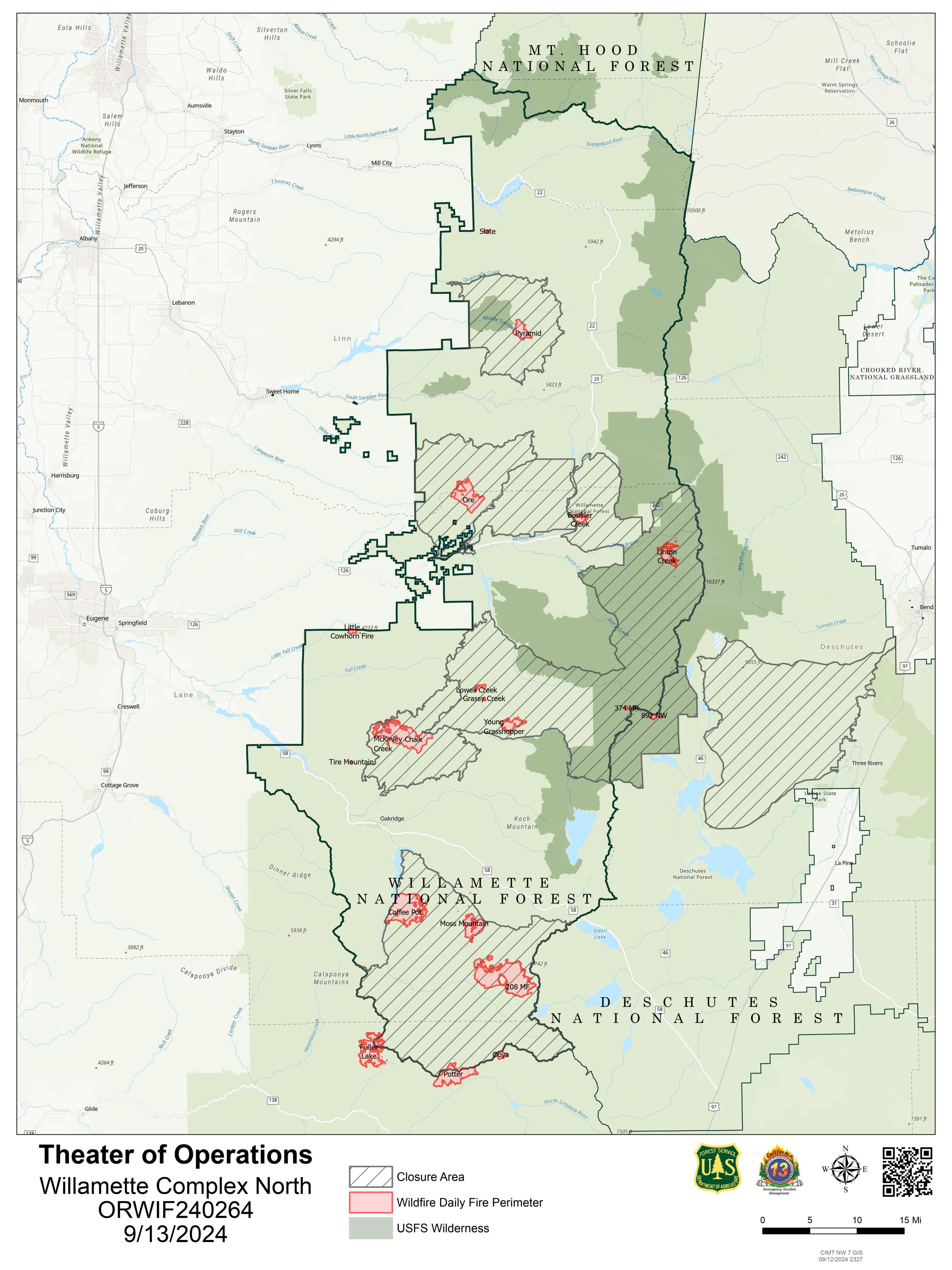 Willamette Complex North - Theater of Operations Map 9/13/2024