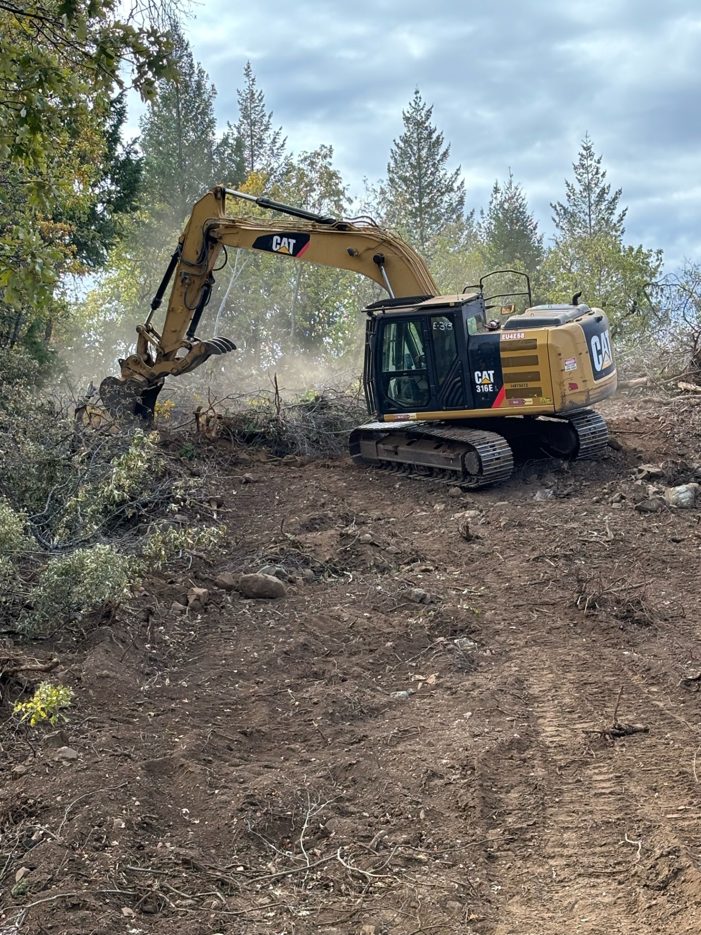 

						Excavator completing fire suppression repair
			