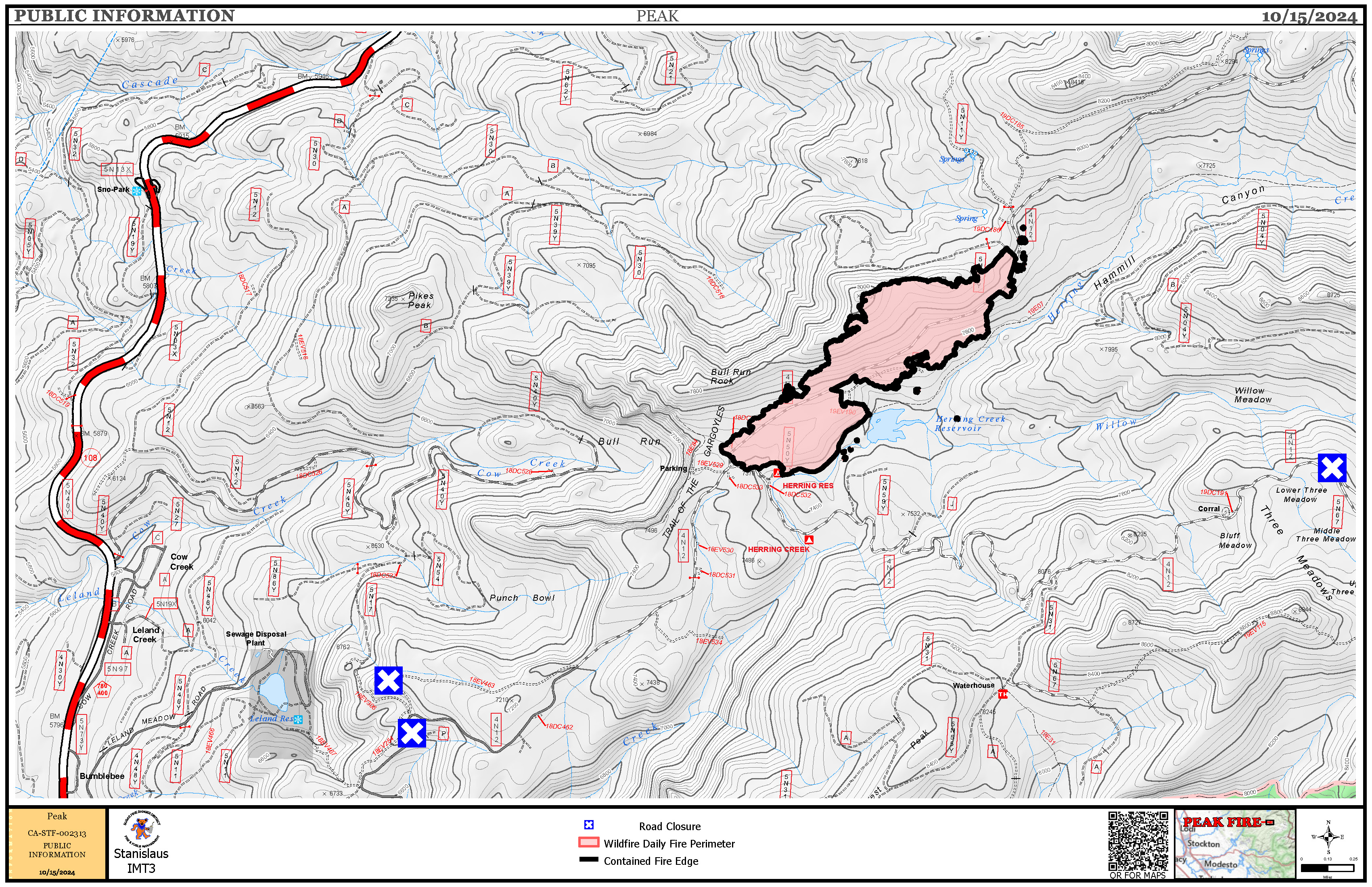 

						Peak Fire Perimeter Map, October 15, 2024
			