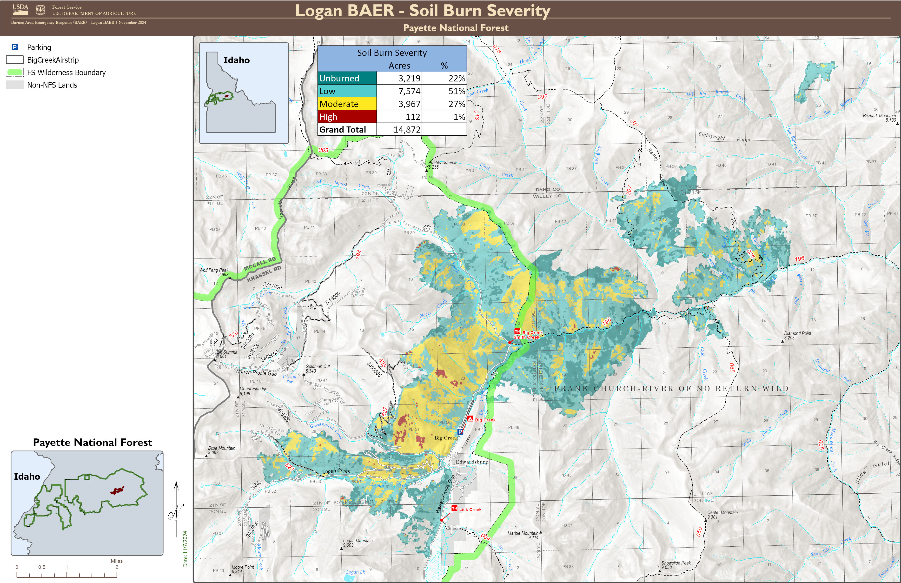 

						Logan BAER Soil Burn Severity Map
			