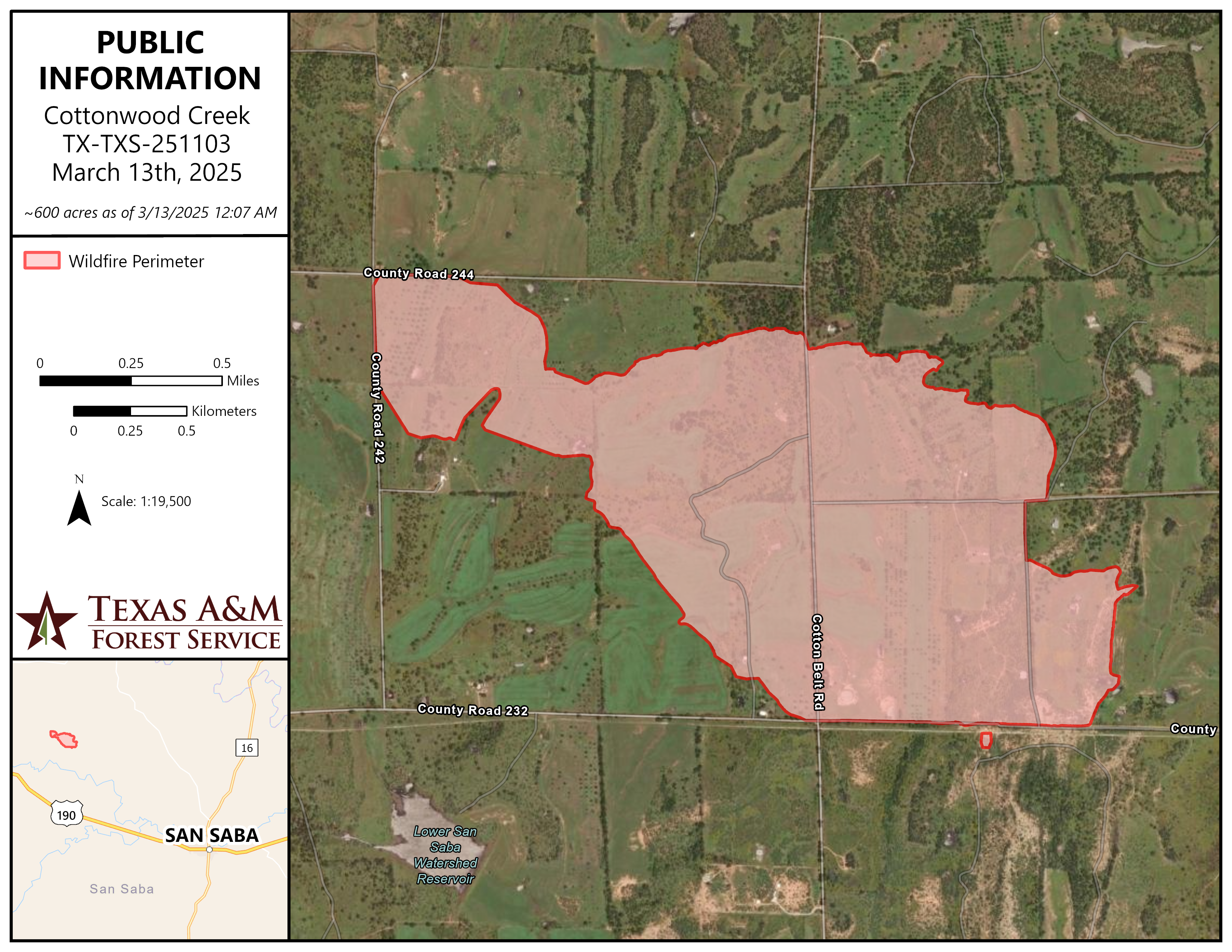 

						Cottonwood Creek PIO Map 3/13/2025
			