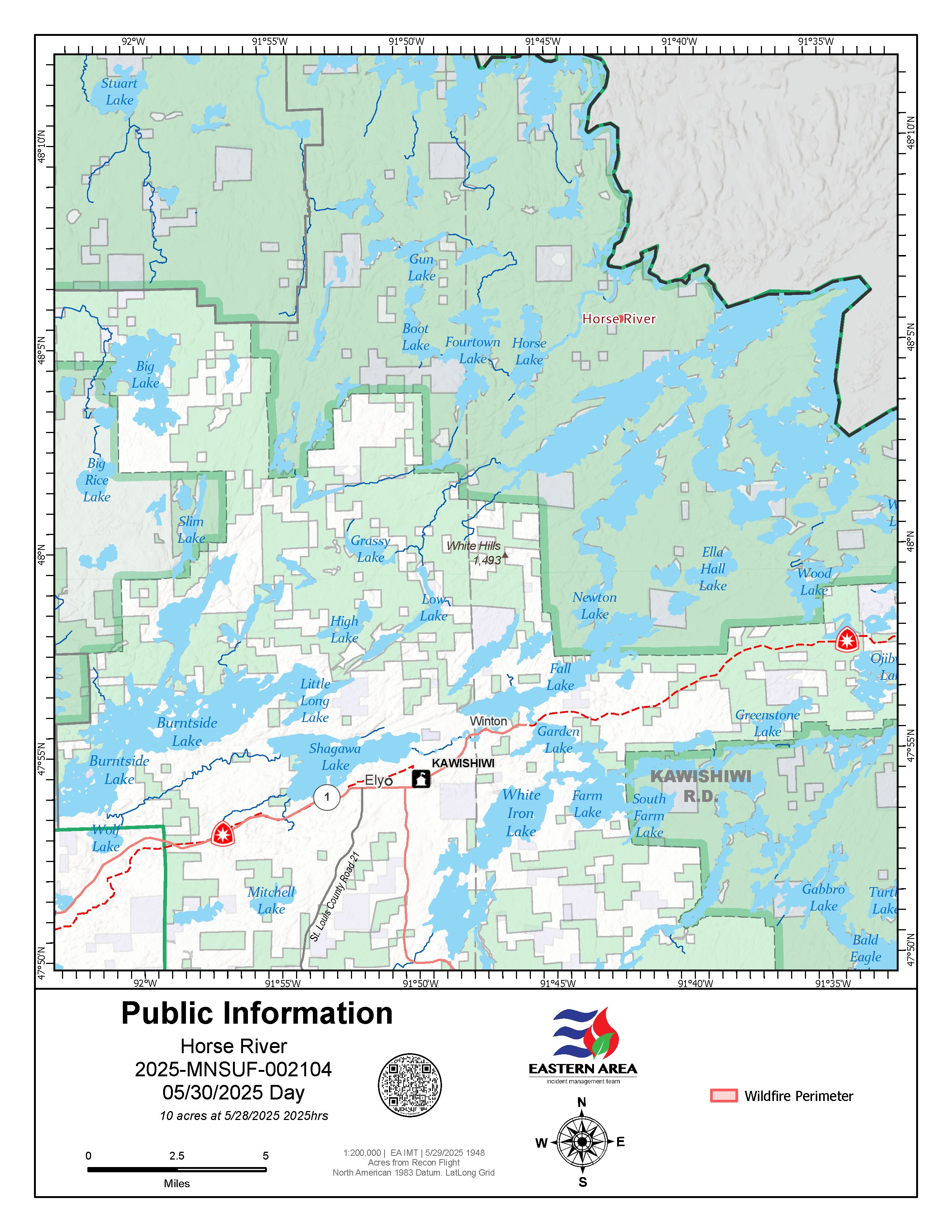 Horse River Fire Map - May 30, 2025