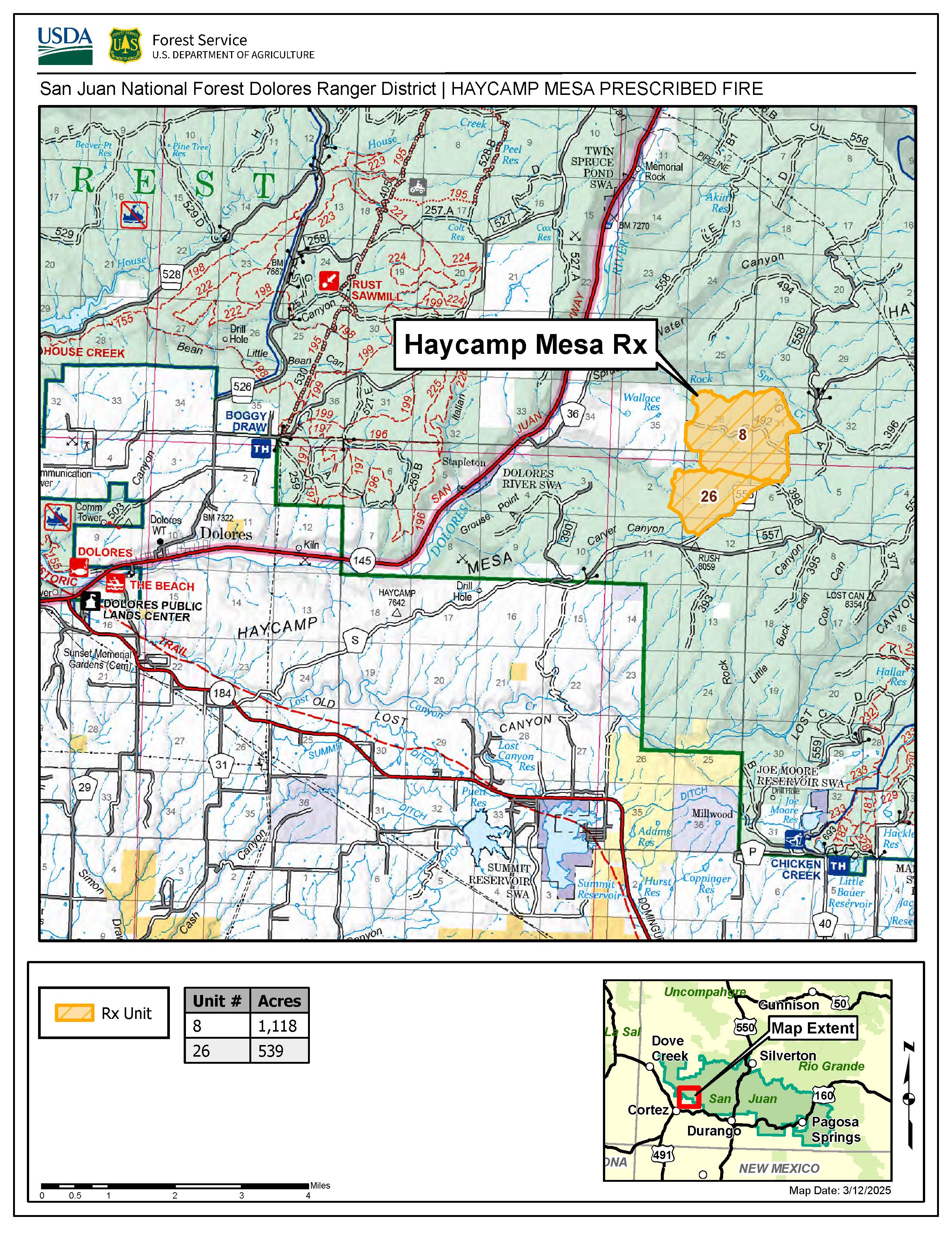 

						Haycamp Mesa Prescribed Fire Map
			
