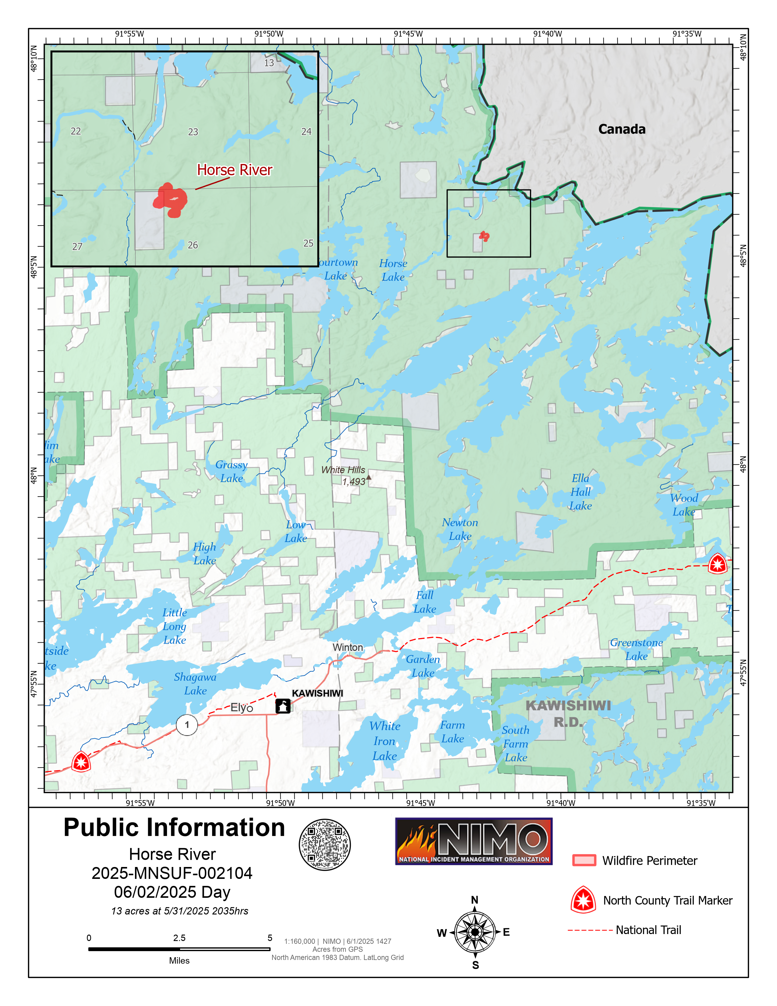 

						Horse River Fire Map - June 2, 2025
			