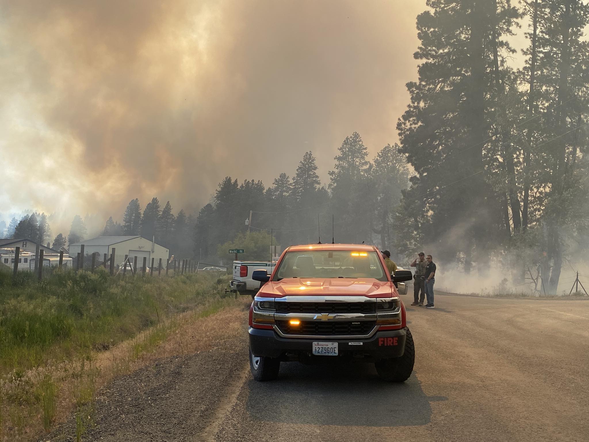 

						Red Bridge Road Fire at Weihl Rd
			