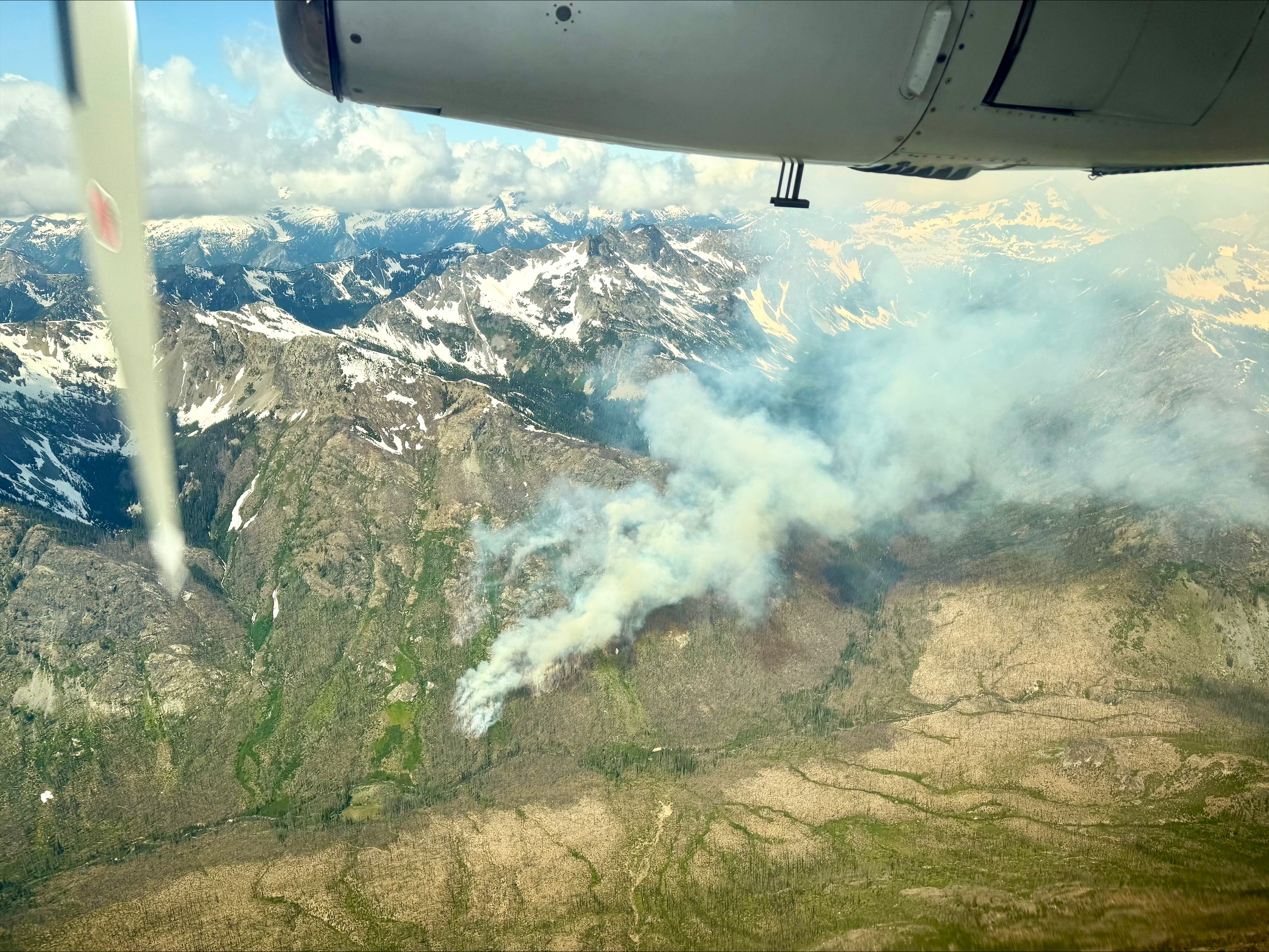 

						Pomas Fire from Air Attack on June 14
			