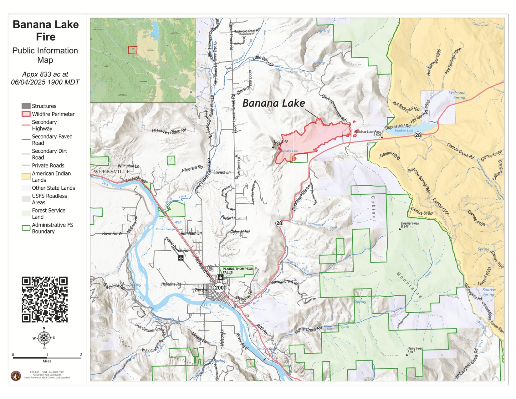 

						Banana Lake Fire Public Information Map June 5, 2025
			