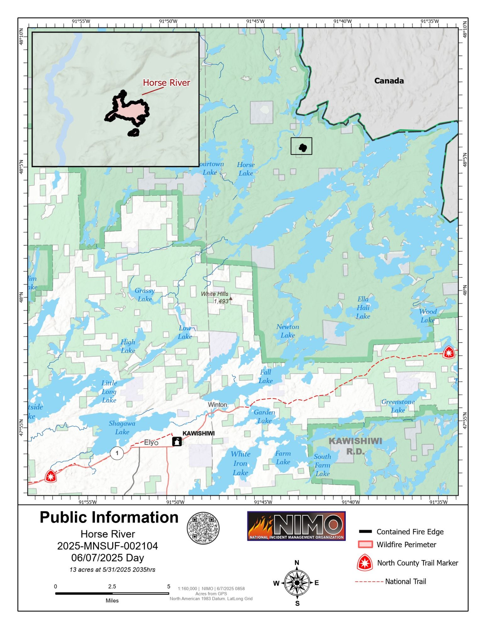 

						Horse River Fire Information Map- June 8, 2025
			