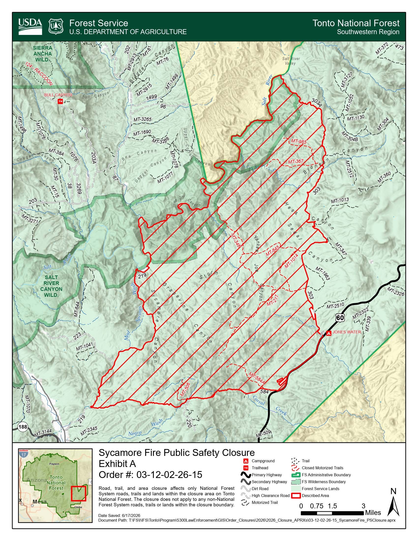 Sycamore Closure #03-12-02-26-15 Map