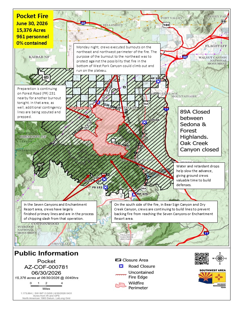 Pocket Fire Activity Map June 30, 2026