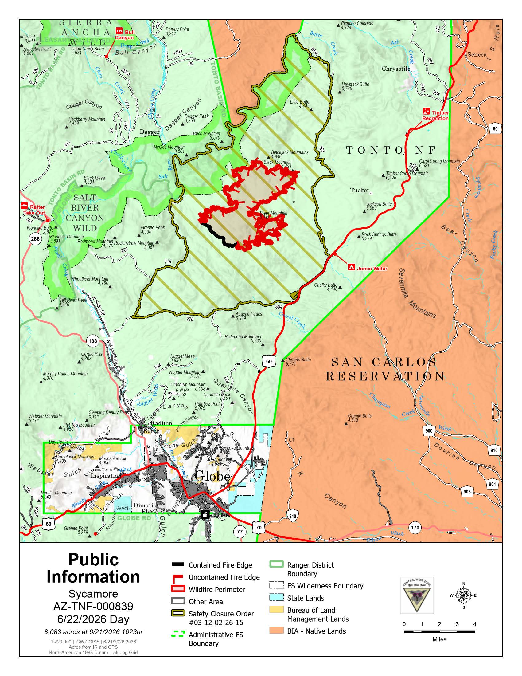 Sycamore Fire Perimeter 062226