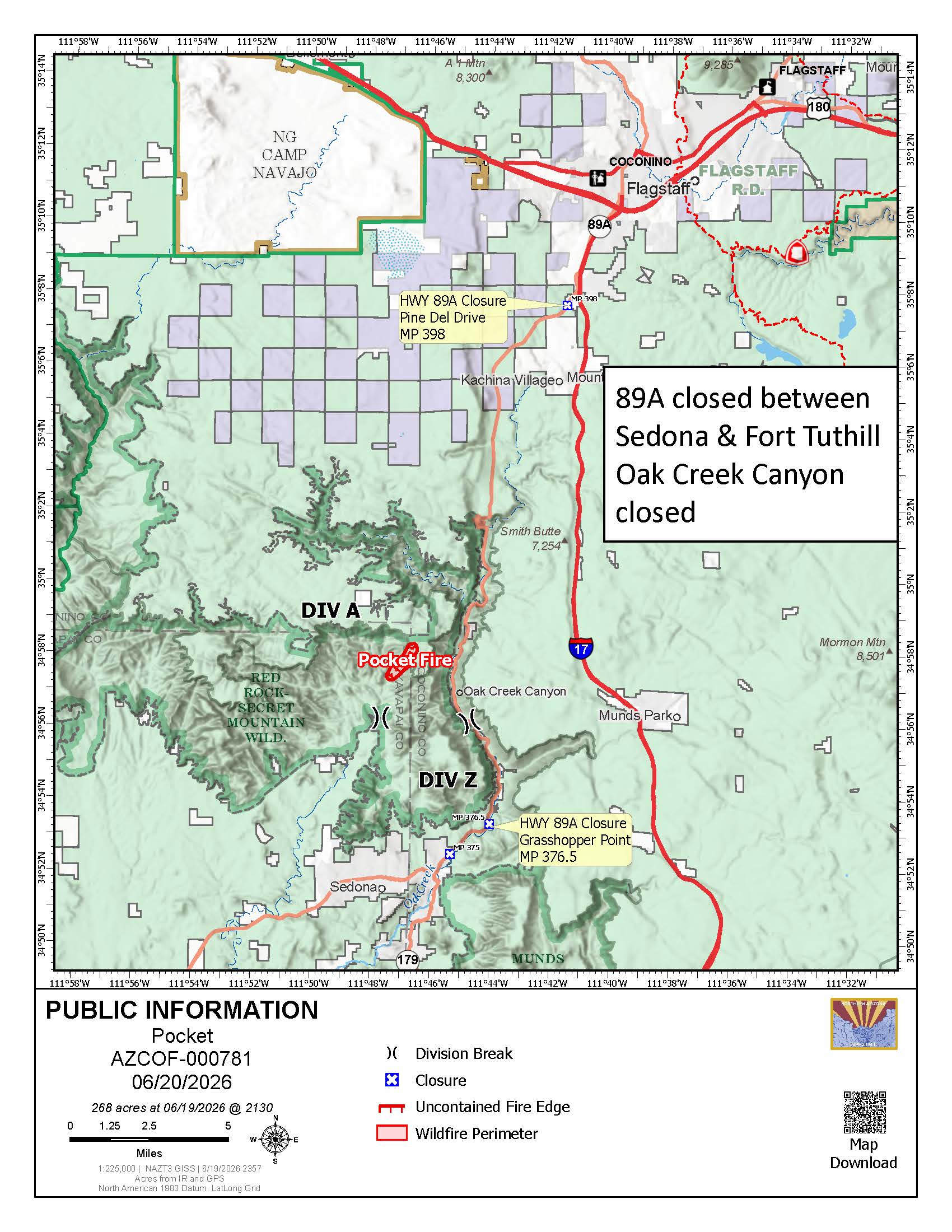 Pocket Fire Public Information Map June 20