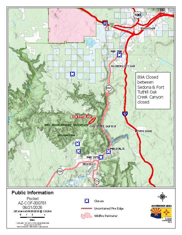 Pocket Fire Public Information Map June 21