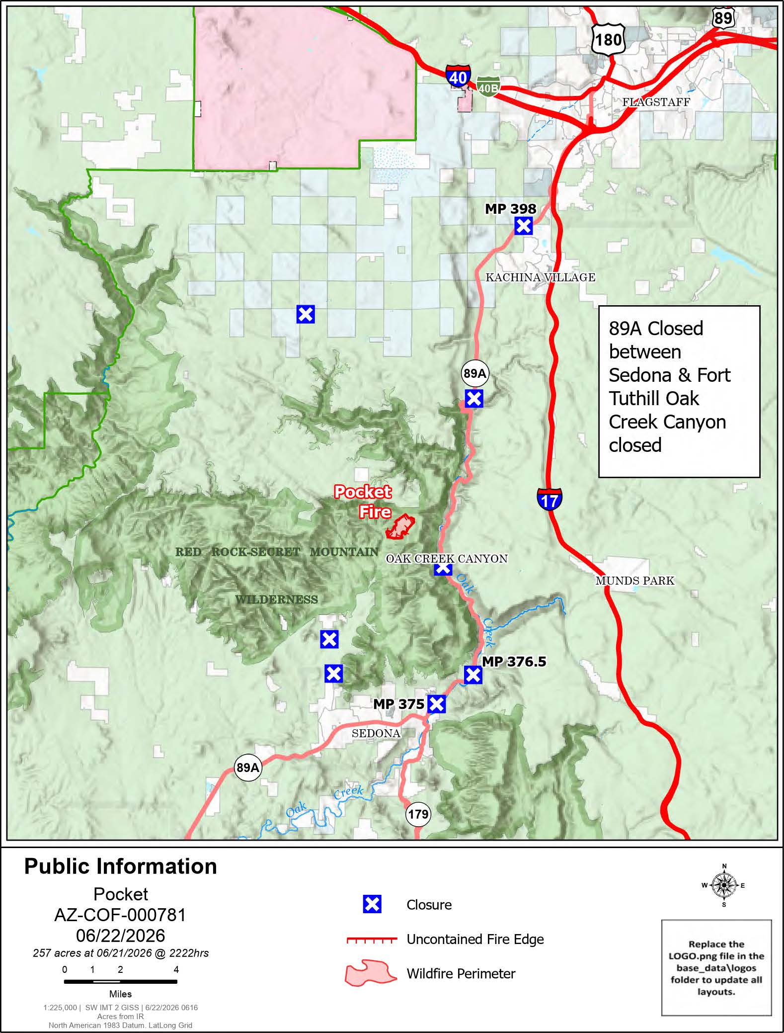 Pocket Fire Public Information Map June 22, 2026