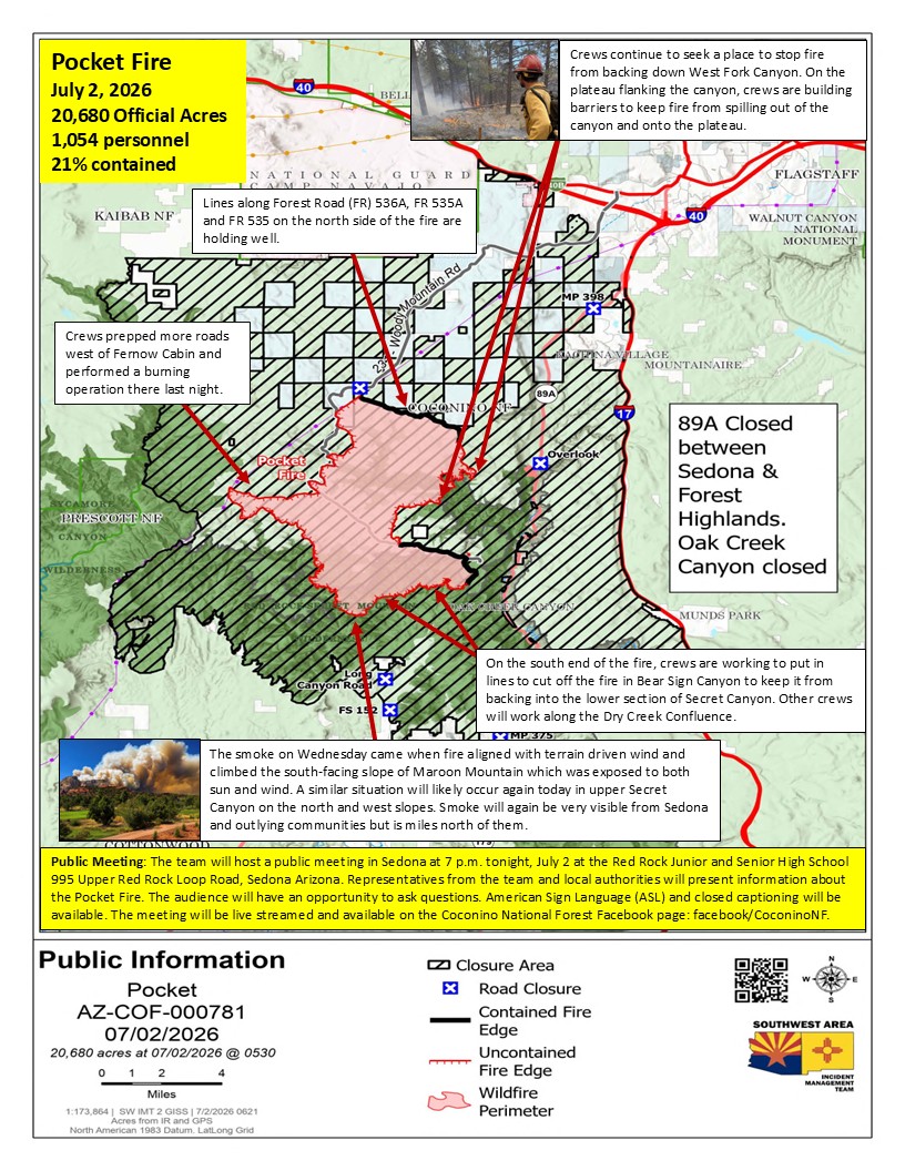 Pocket Fire Activity Map July 2 2026