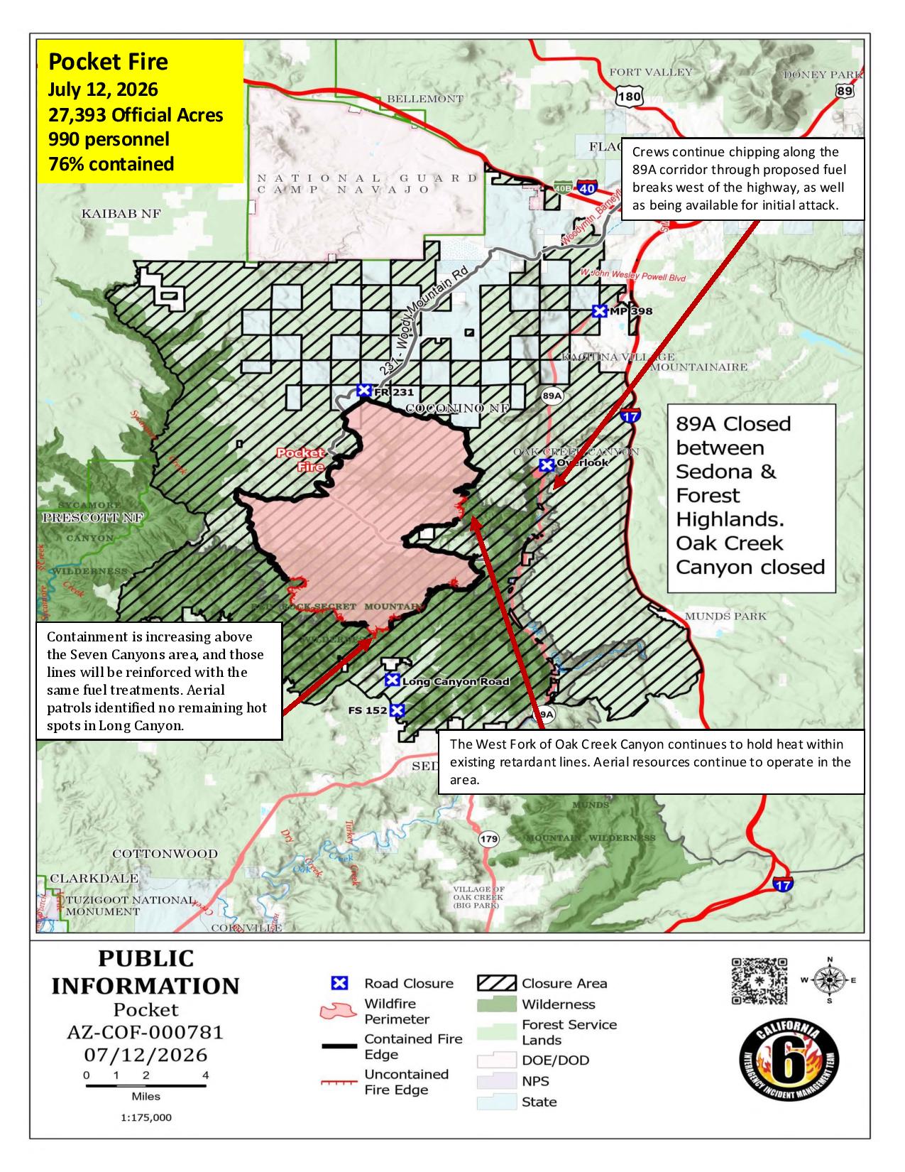 Pocket Fire Activity Map 7-12-2026