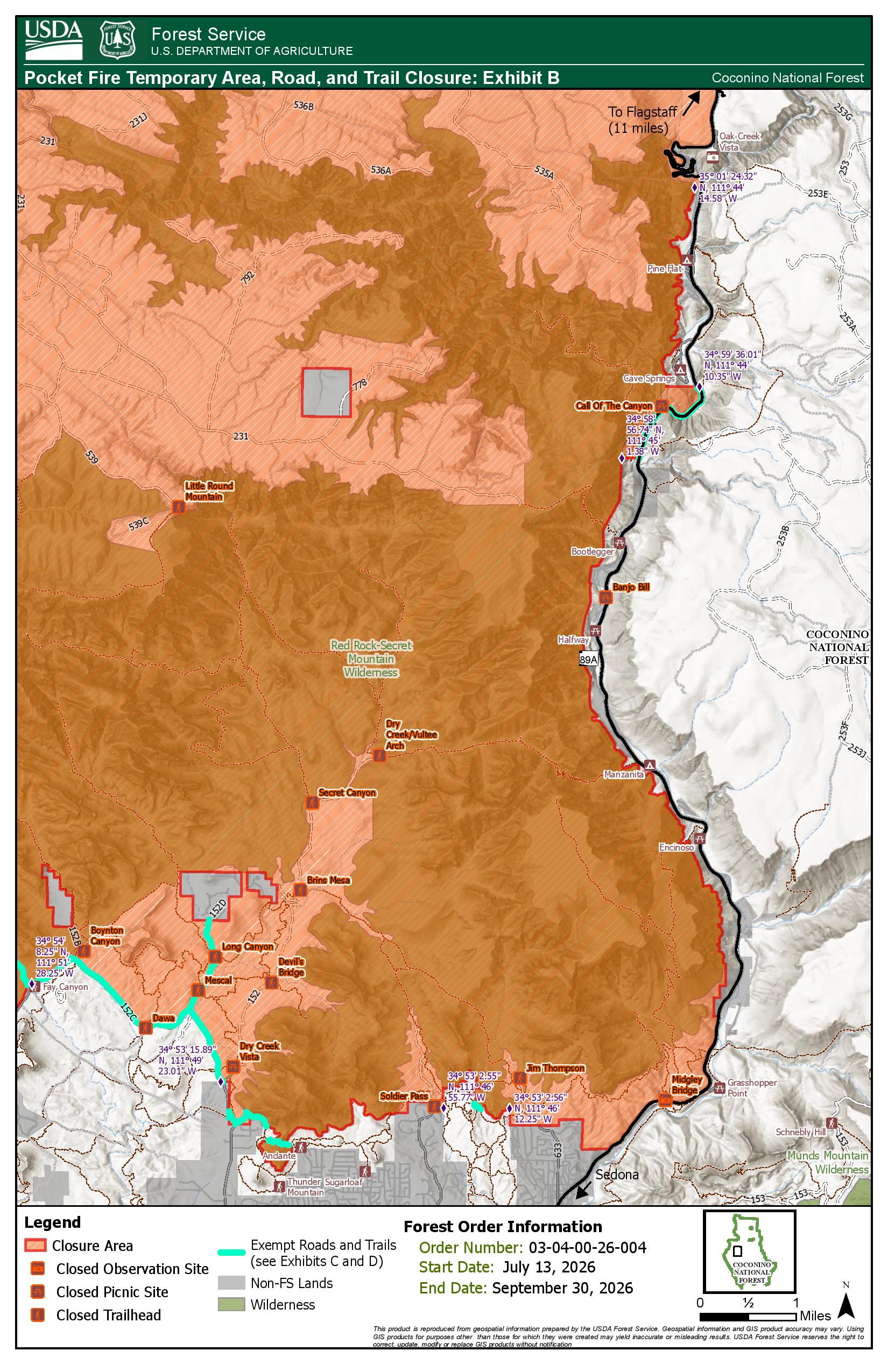 Pocket Fire Temporary Closure 07/15/2026