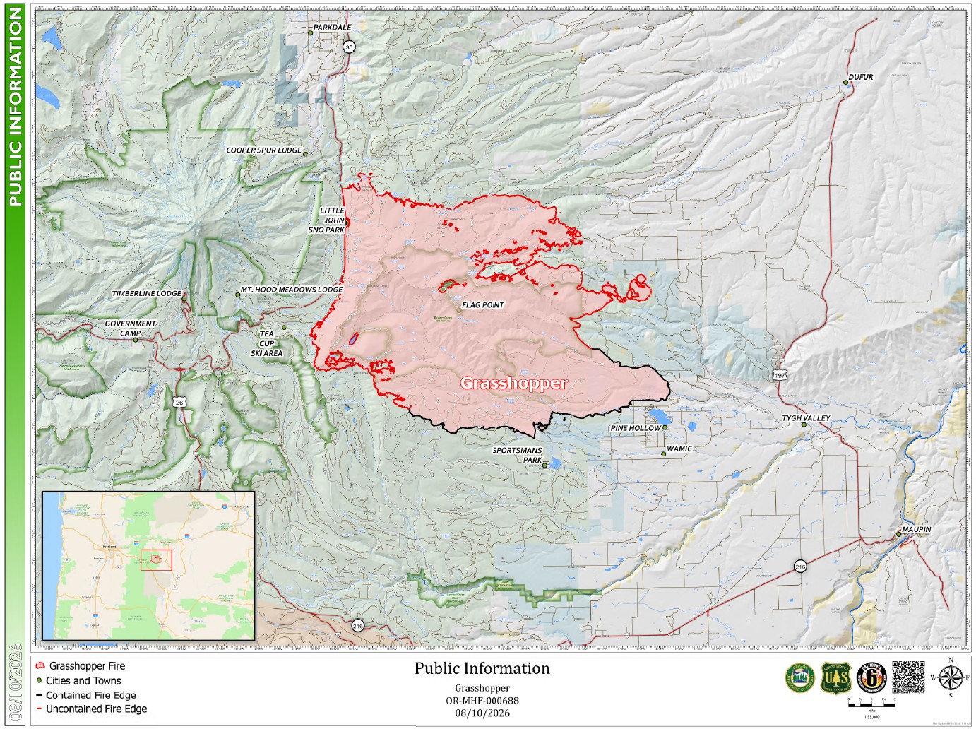 Grasshopper Fire Incident Map August 10