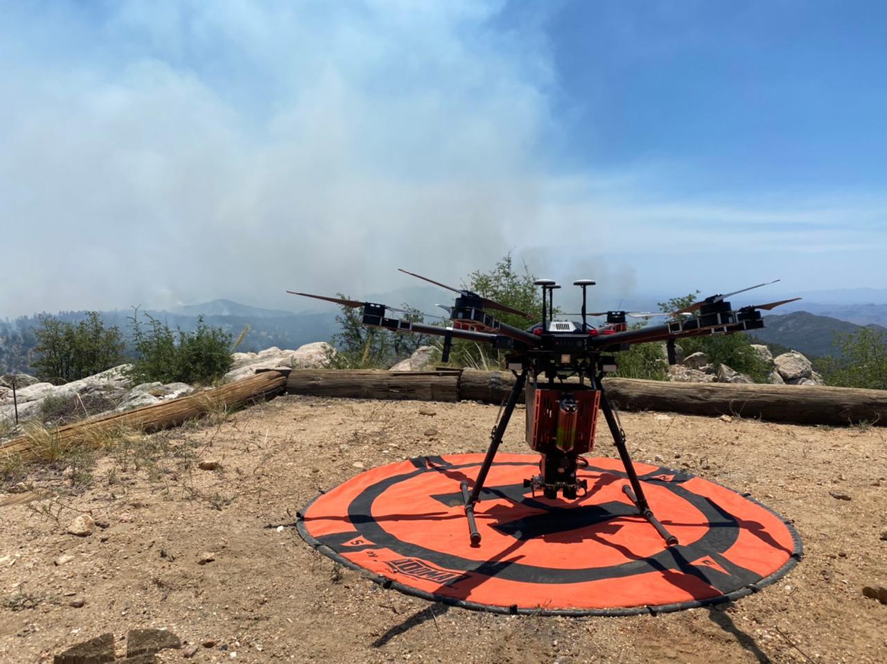 UAS ignitions used tby firefighters o control fire