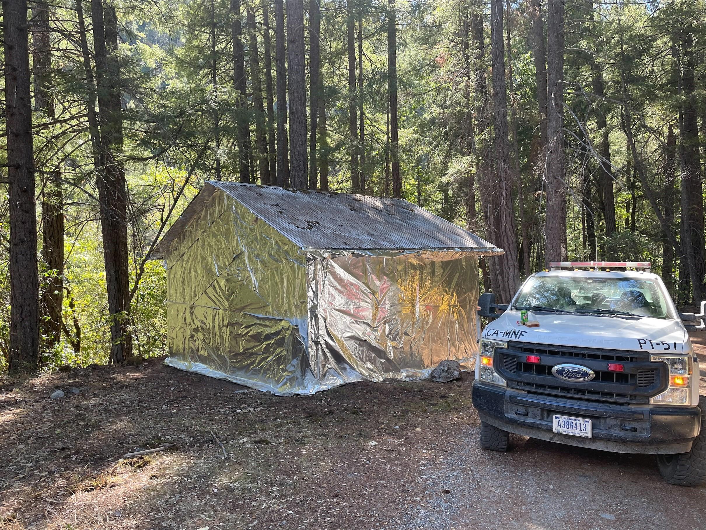 Elk Mountain IHC removing structure wrap
