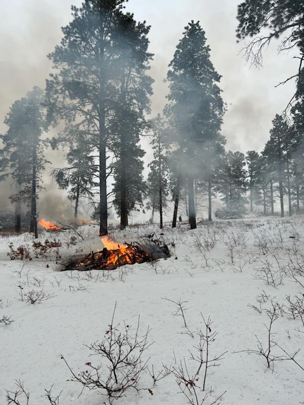 RX pile burning in Summit Lake area