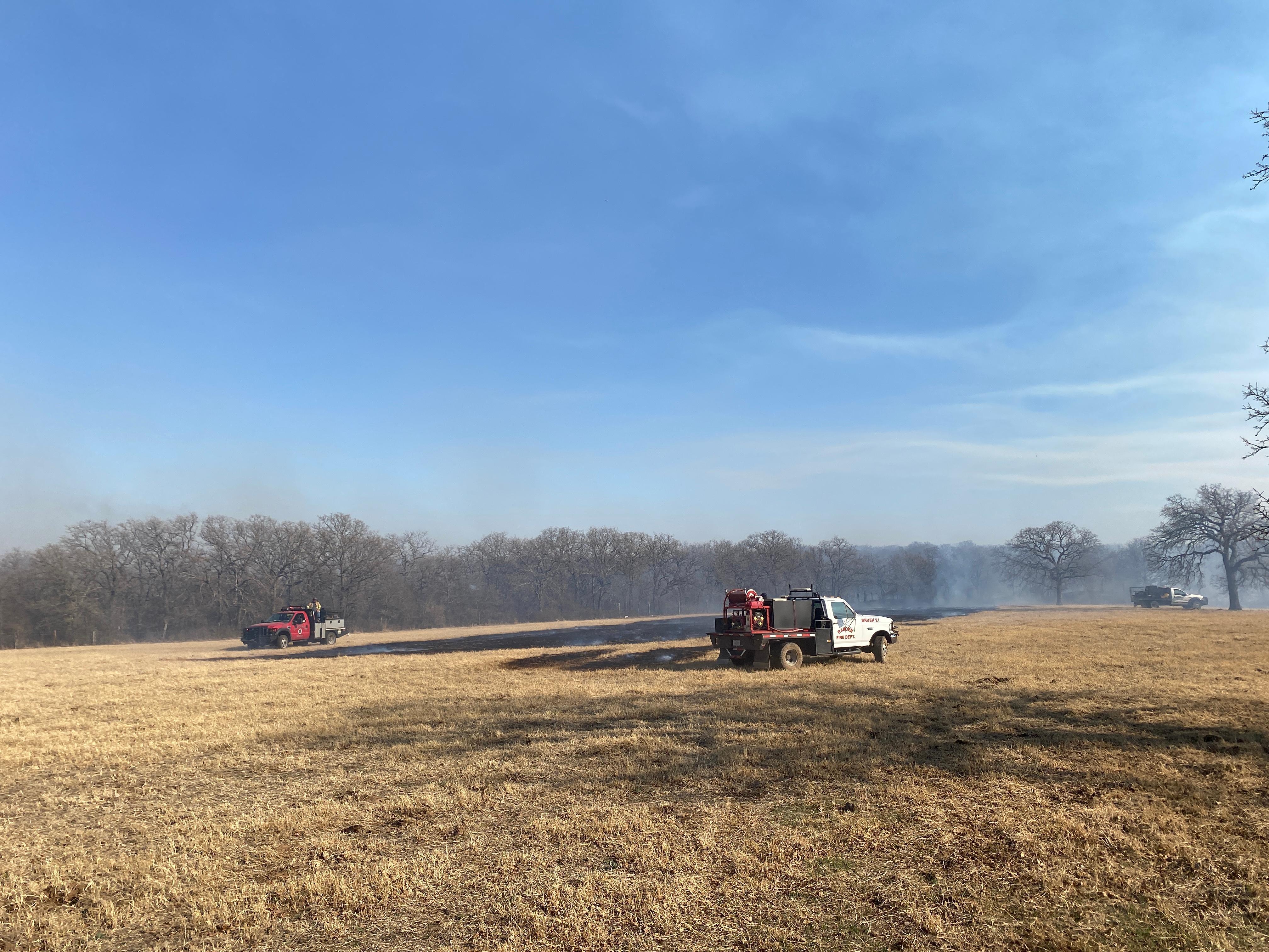 Engines working Cedar Mountain Fire