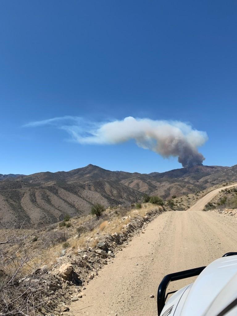 Photo of BLM fire crews approaching PX