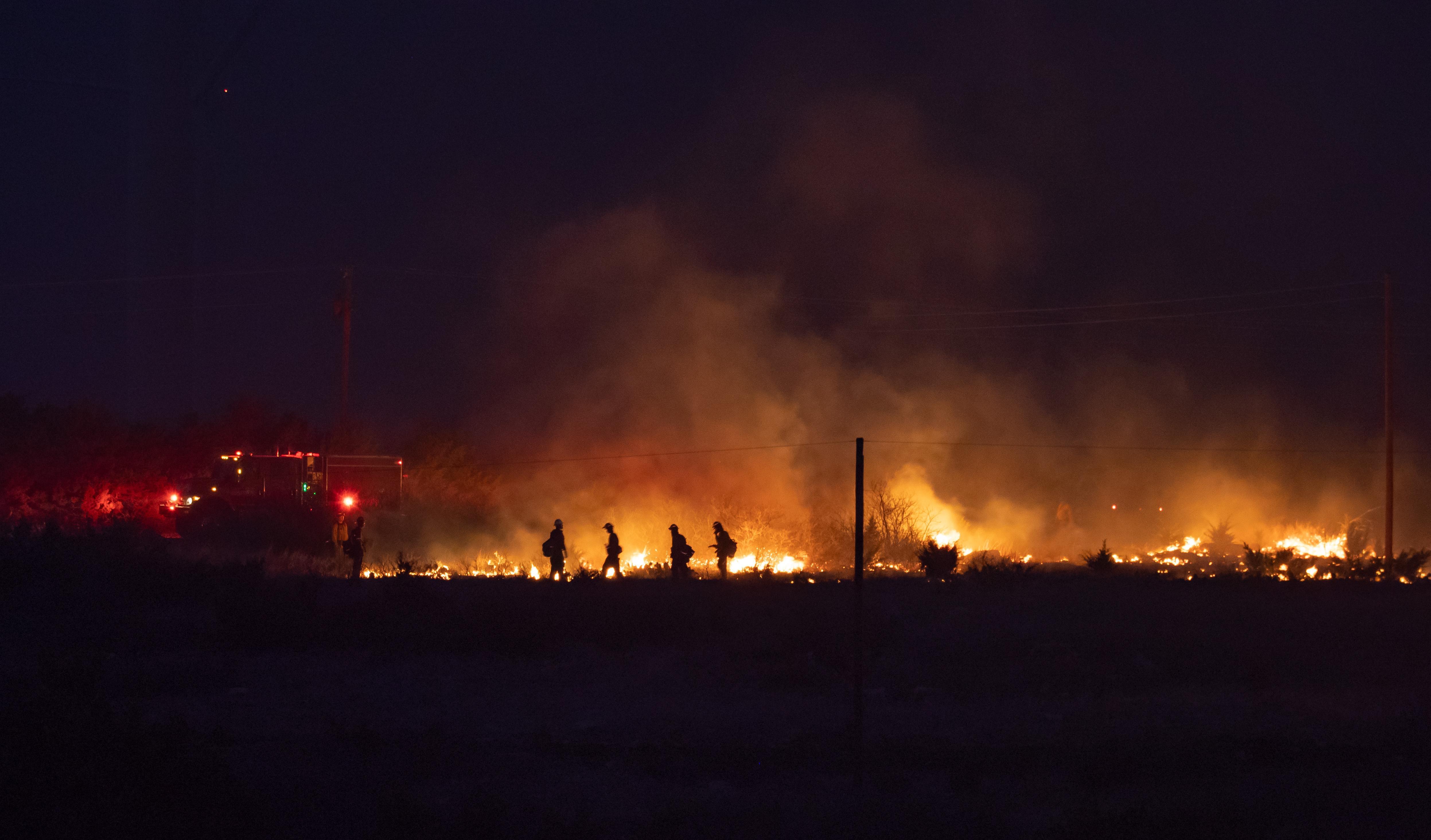 Firing operations along the containment line