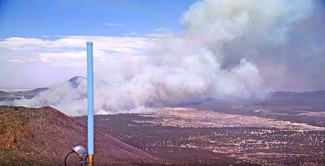 Tunnel Fire on 4-19-22, as seen from Mt Elden Lookout. Credit: Coconino National Forest