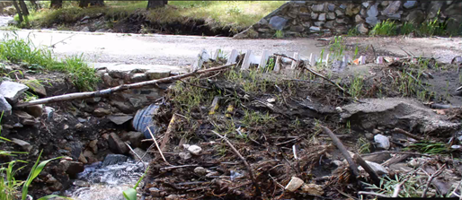 Image showing Culvert Trash Rack Catches Debris from Increased Post-Fire Water Flows