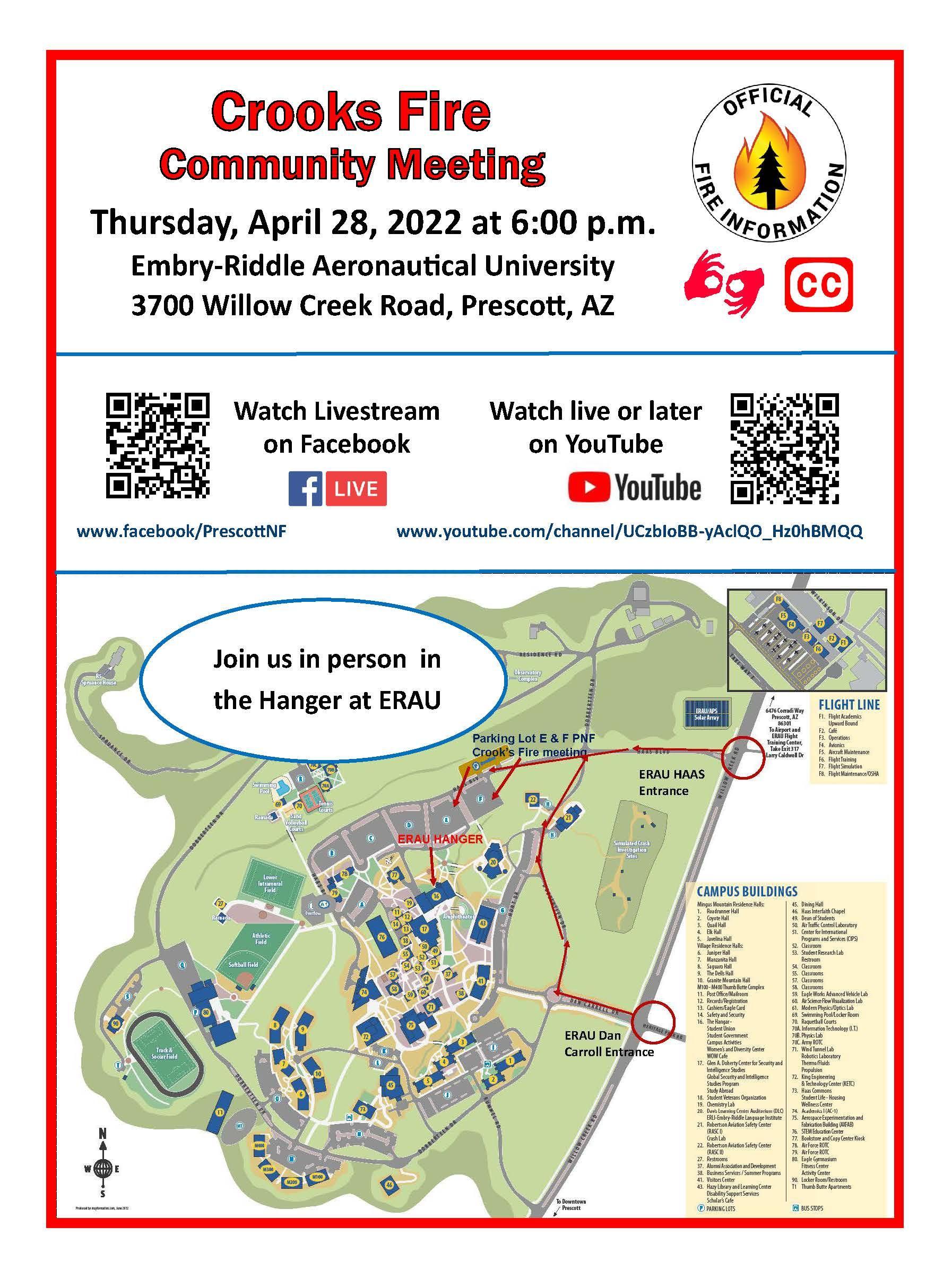Crooks Fire Community Meeting - Thursday 4/28/22