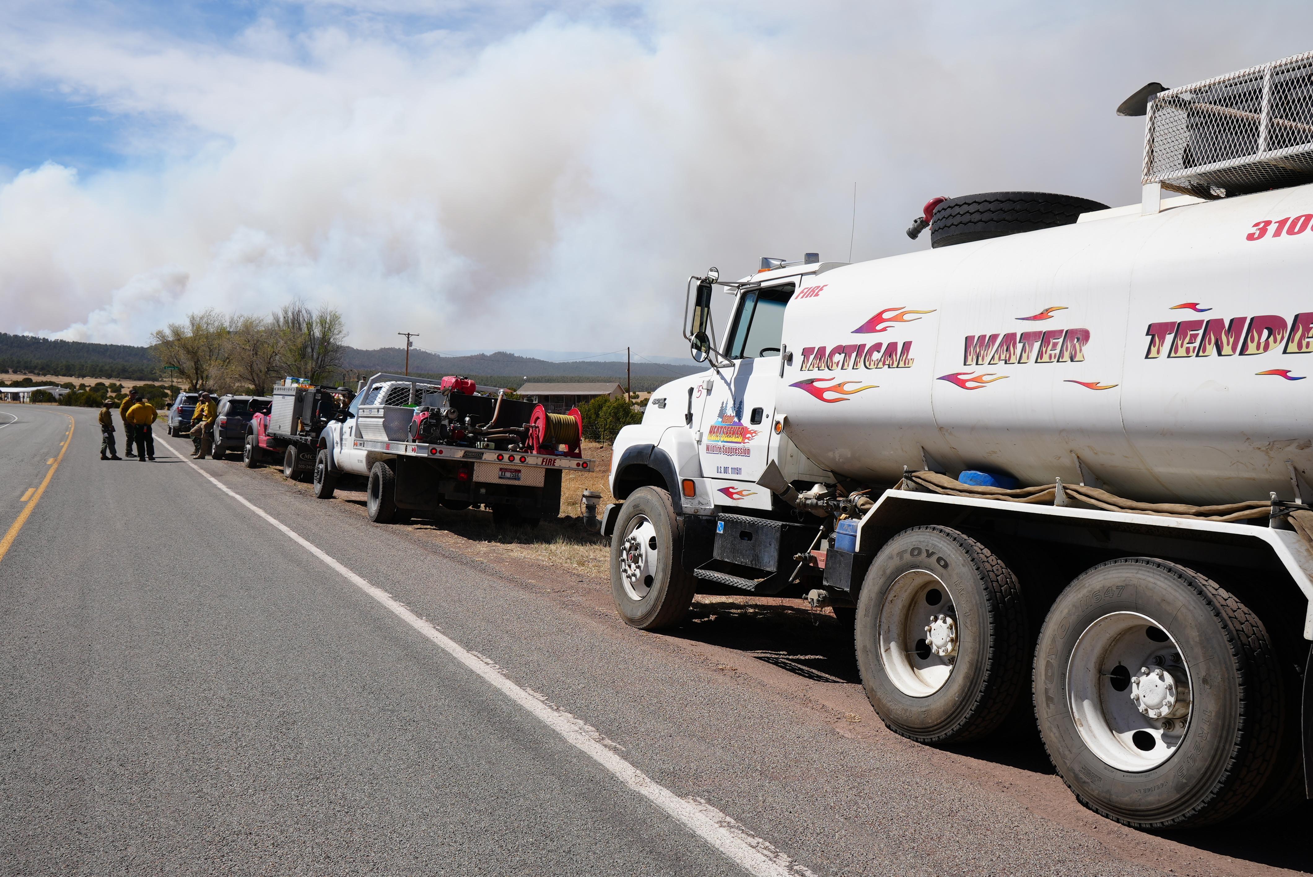 Fire activity along Highway 283 on Saturday May 7.