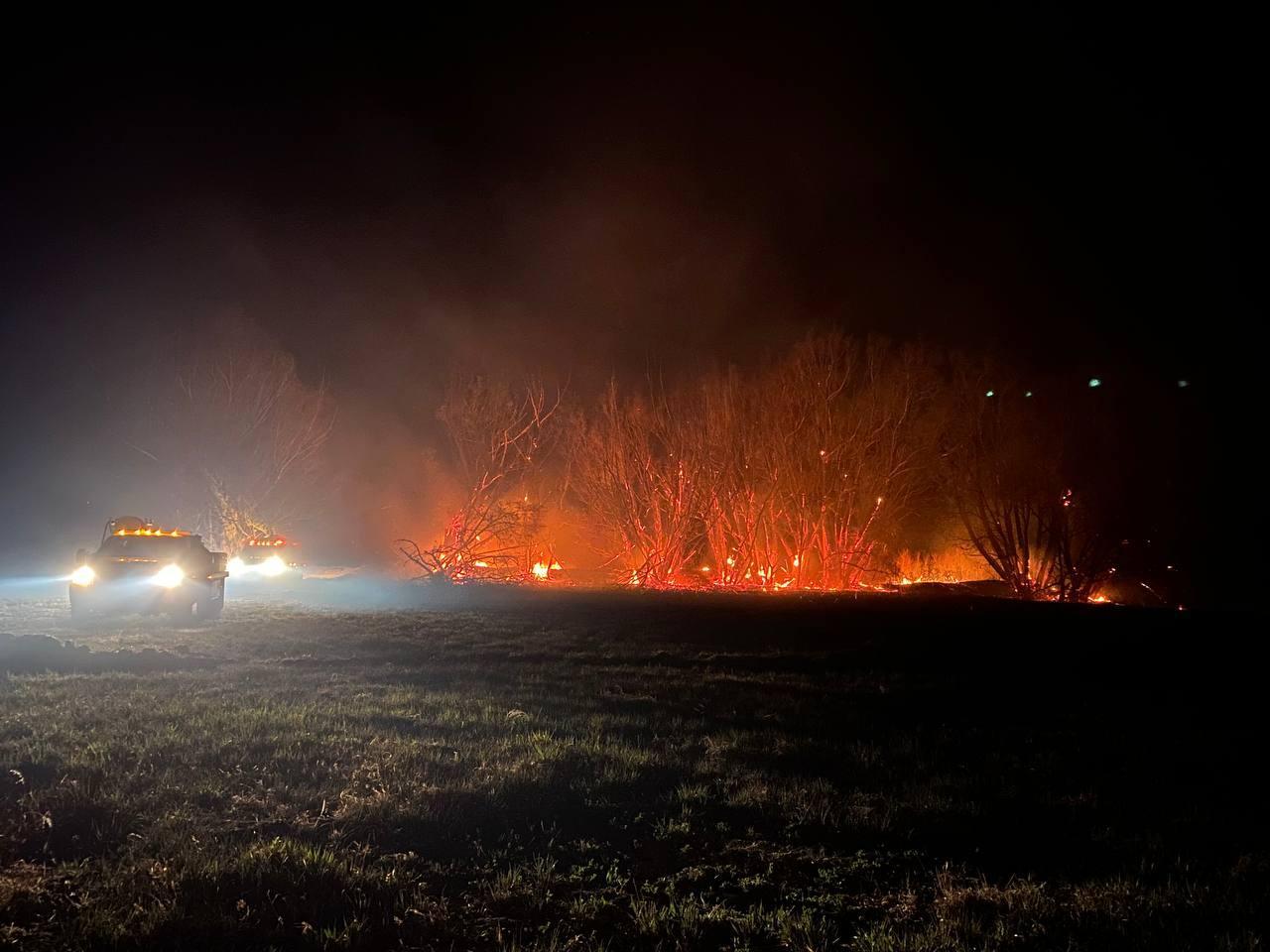 Dozers, crews, and engines responded to multiple spot fires near Holman during the night shift for May 8, 2022