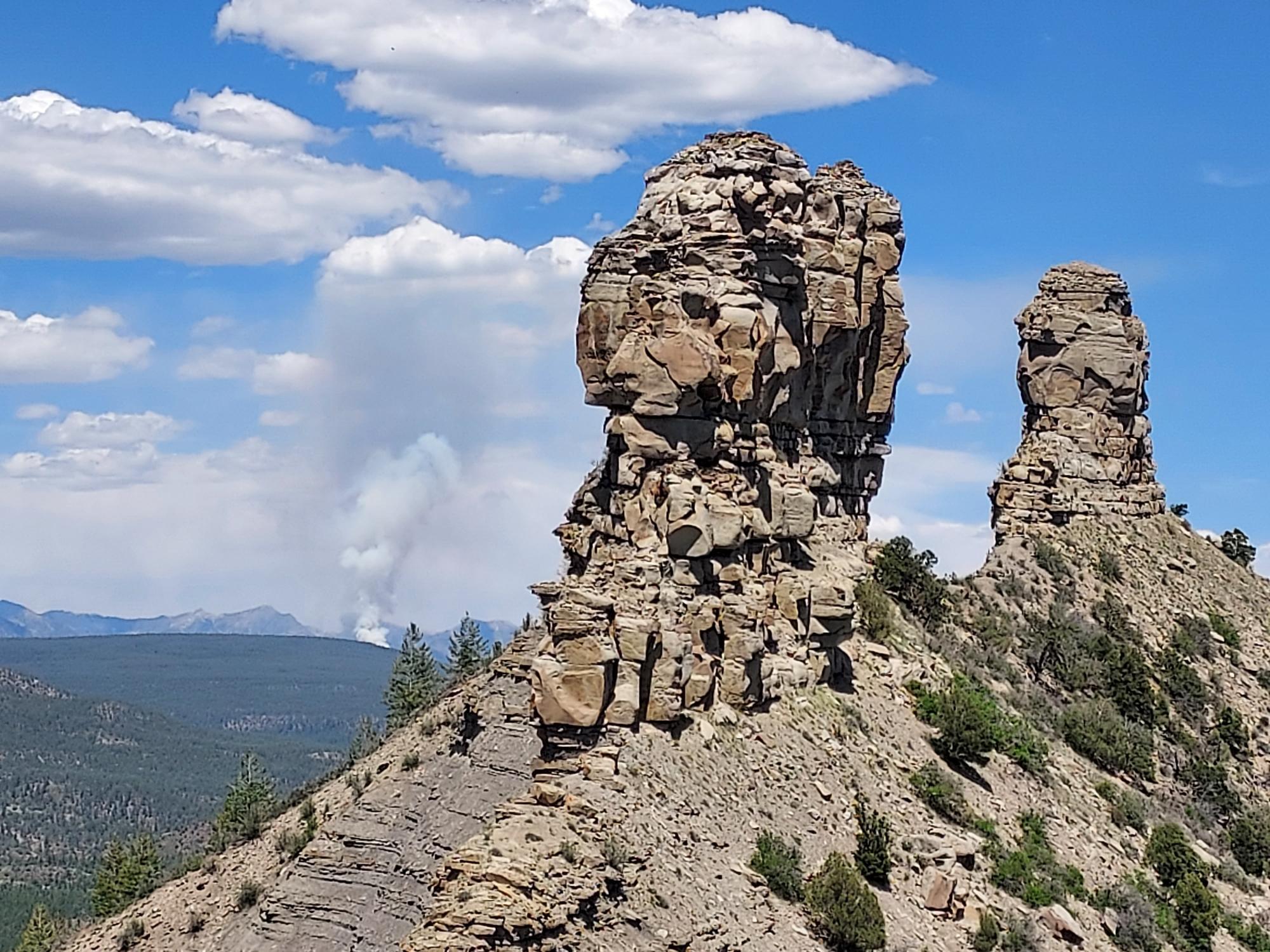 Plumtaw Fire May 17 from Chimney Rock