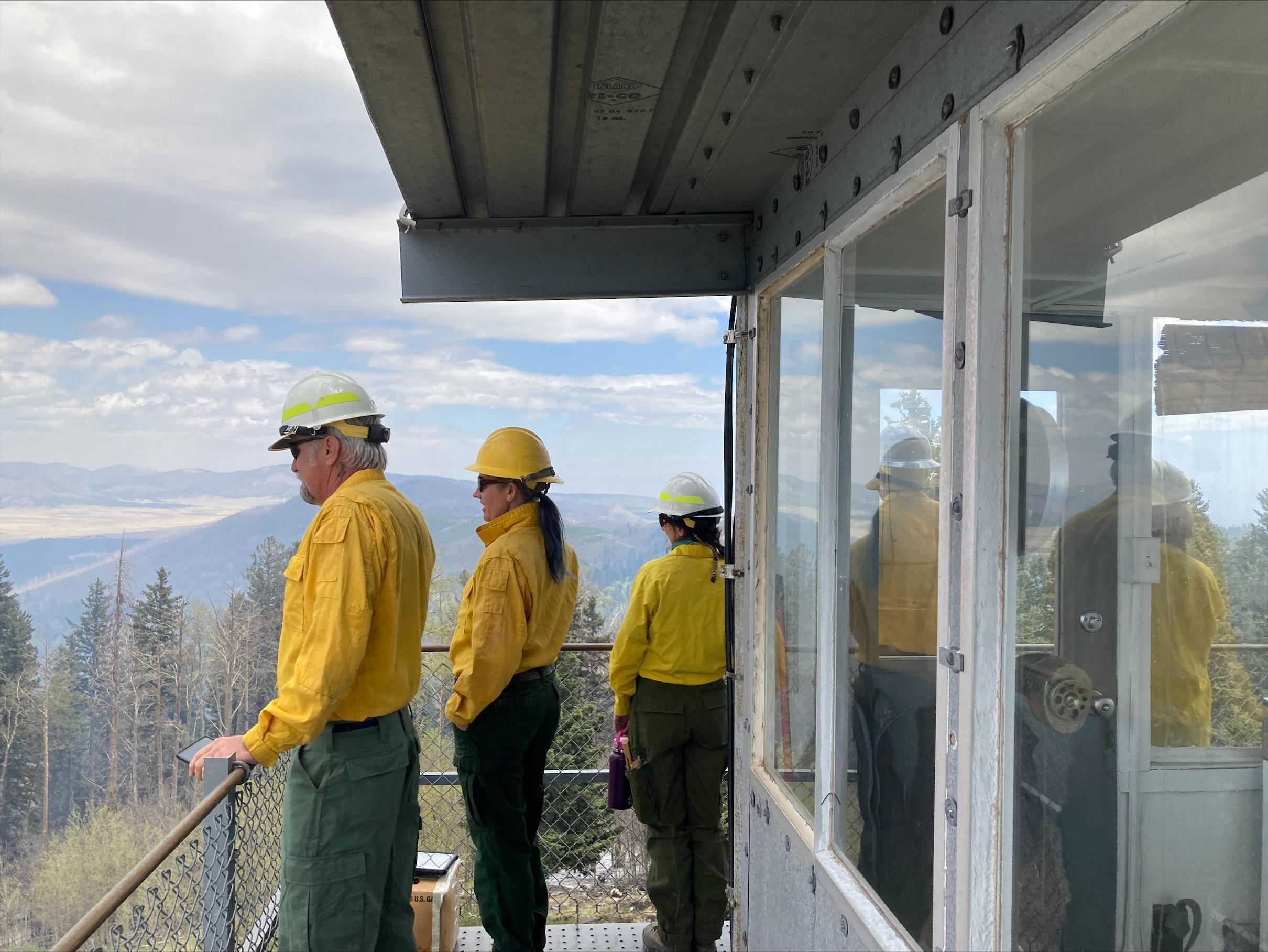 Image showing BAER Team--Landscape View of Burned Area from Cerro Pelado Peak