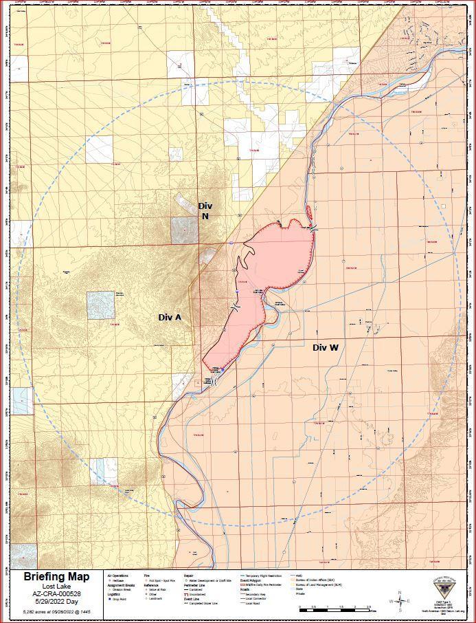 May 29 Lost Lake Fire Area May 38% contained ~5,300 acres