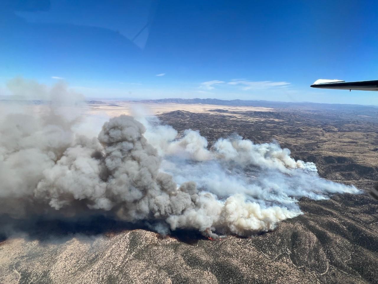 Aerial photo of the Foster Fire May 30, 2022