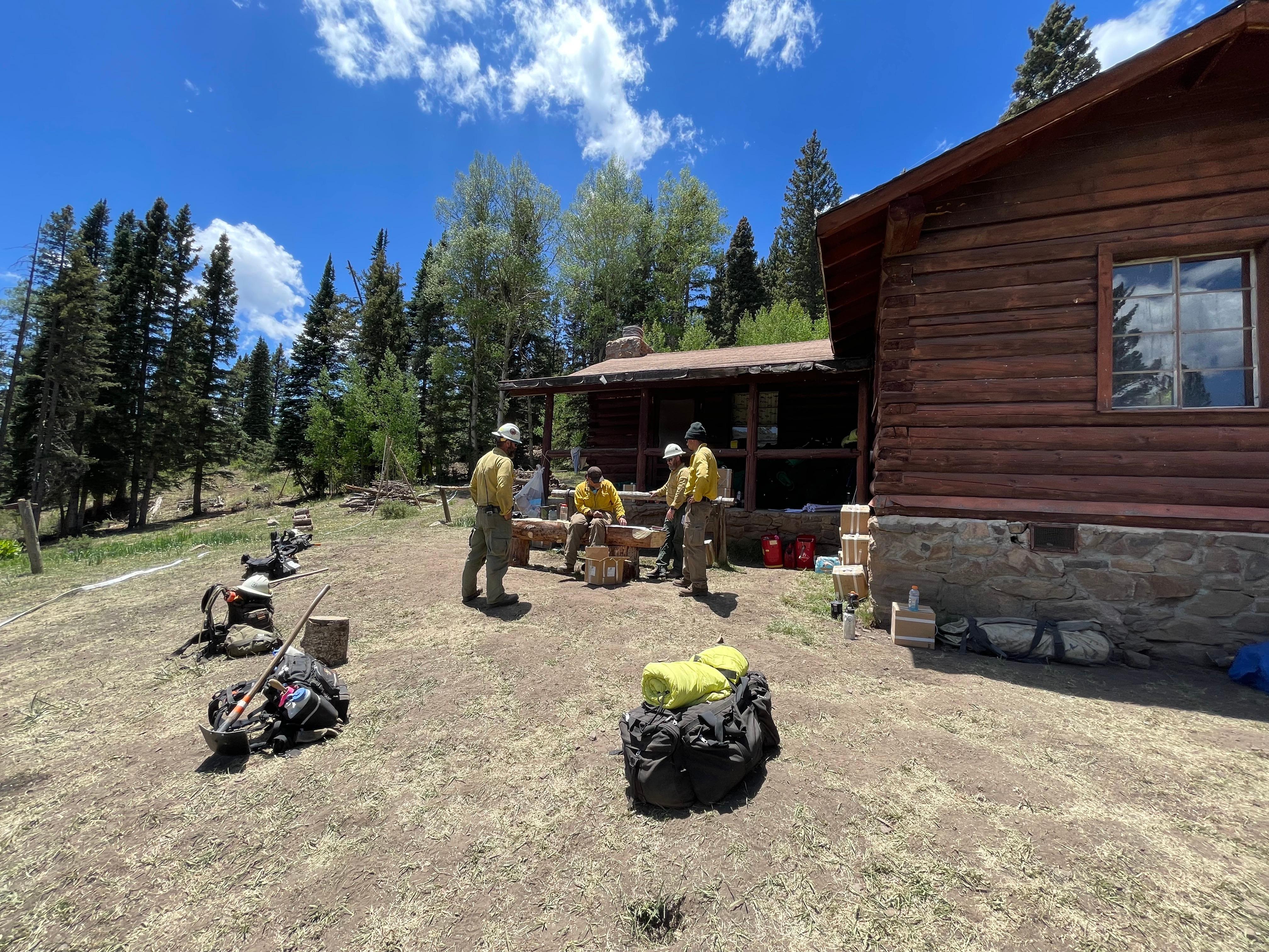 Beatty's Spike Camp for firefighters working on the Calf Canyon and Hermits Peak Fires