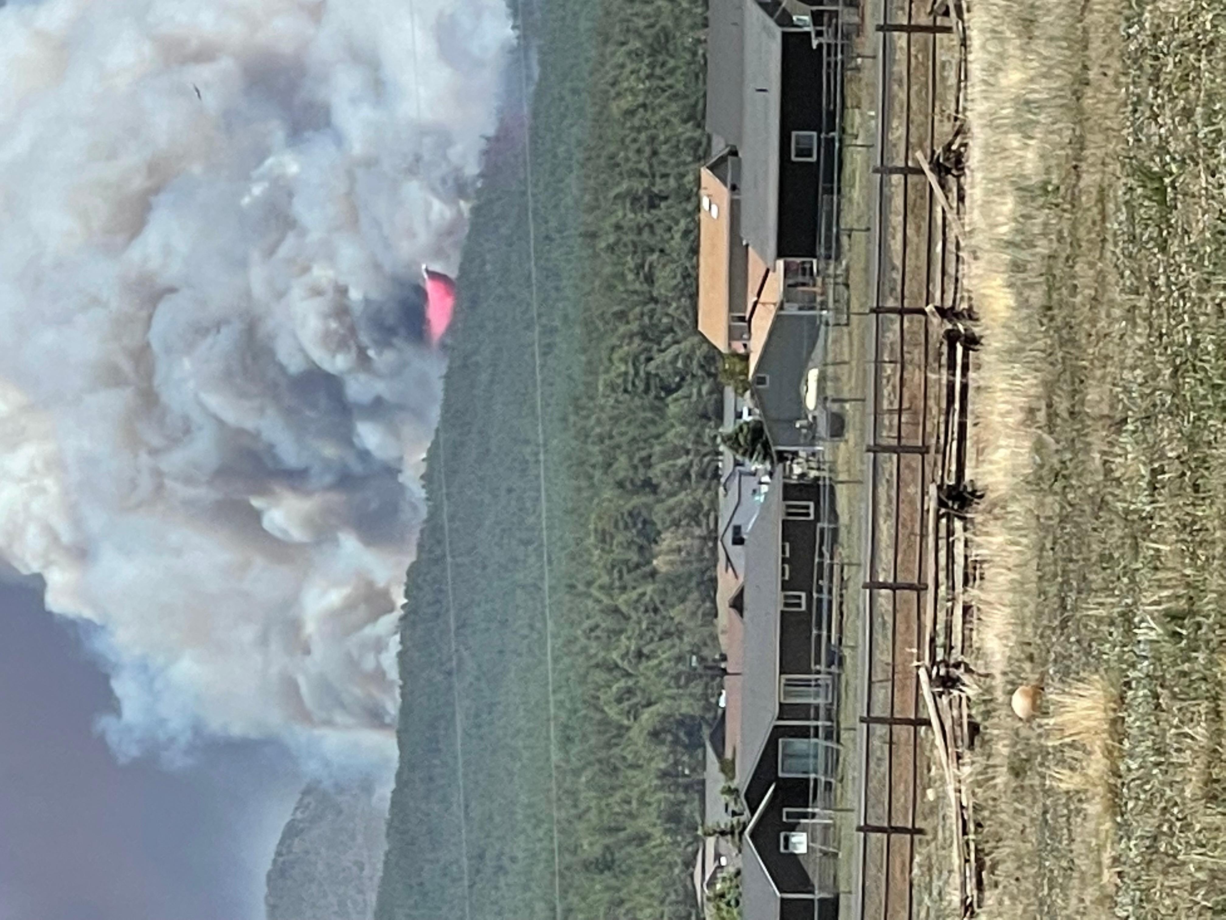 Pipeline Fire as seen on 6-12-22 from Baderville area.