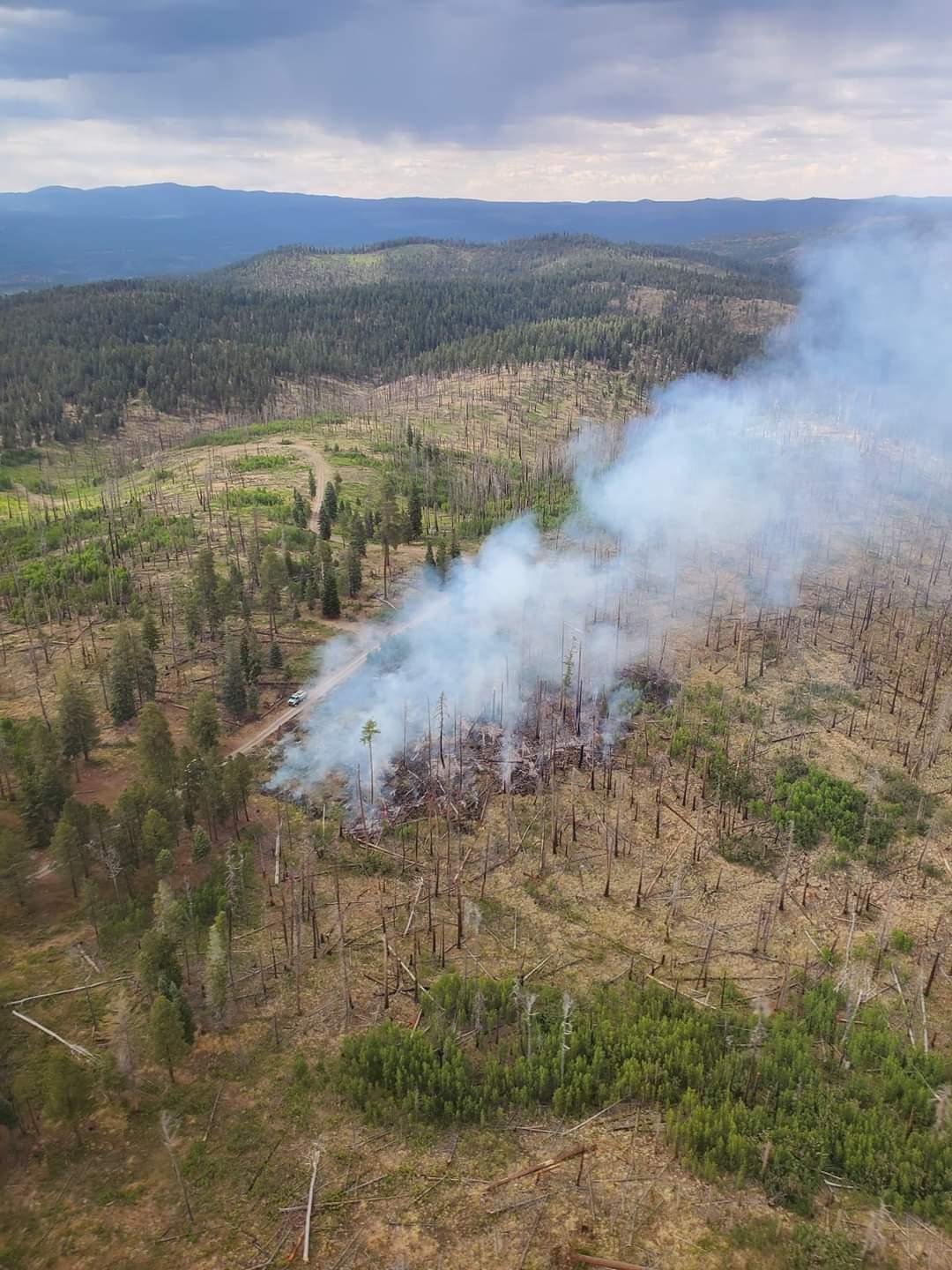 Aerial view of the Fish Fire